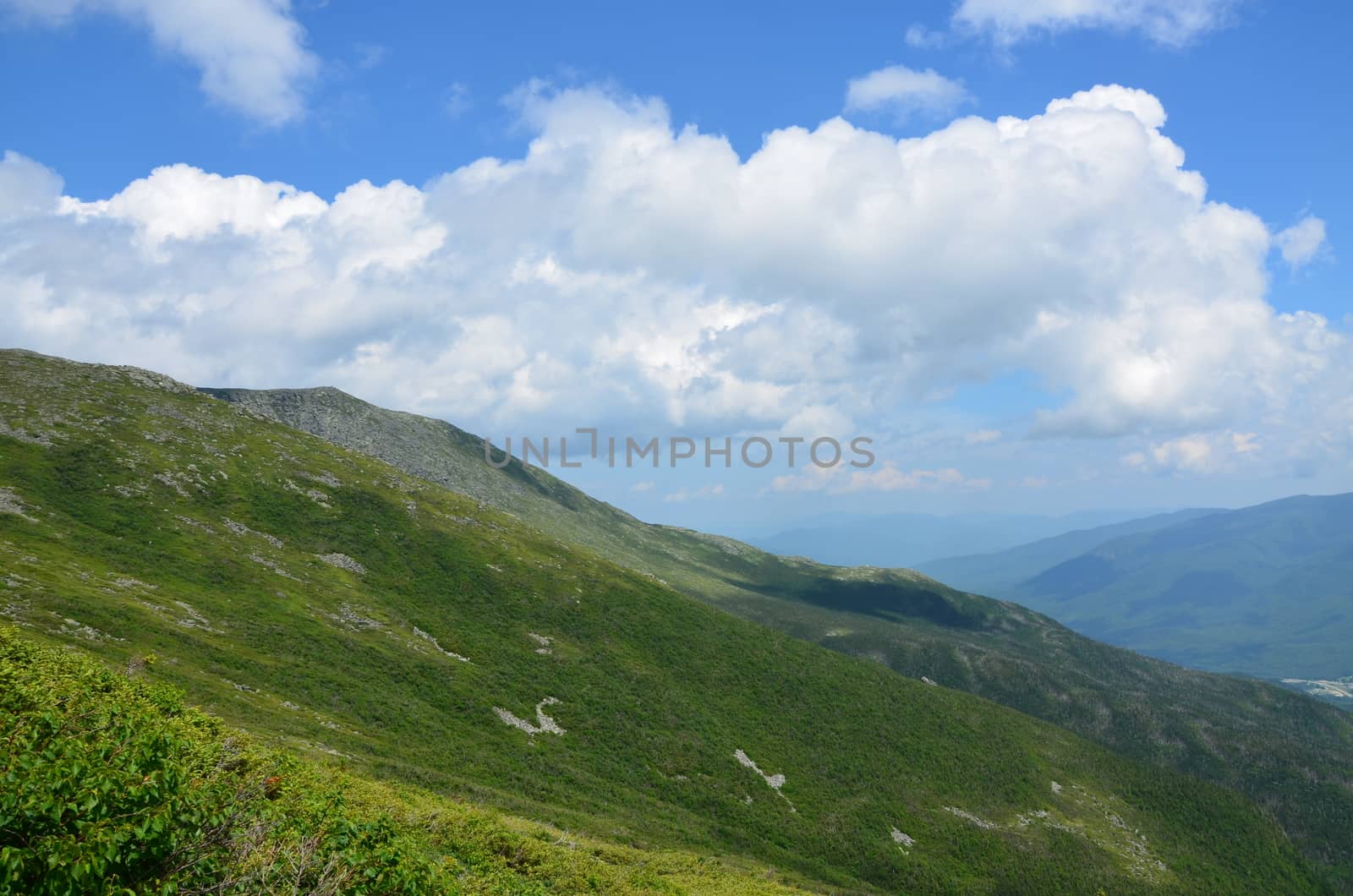 View along the trail to Mt. Washington in New Hampshire