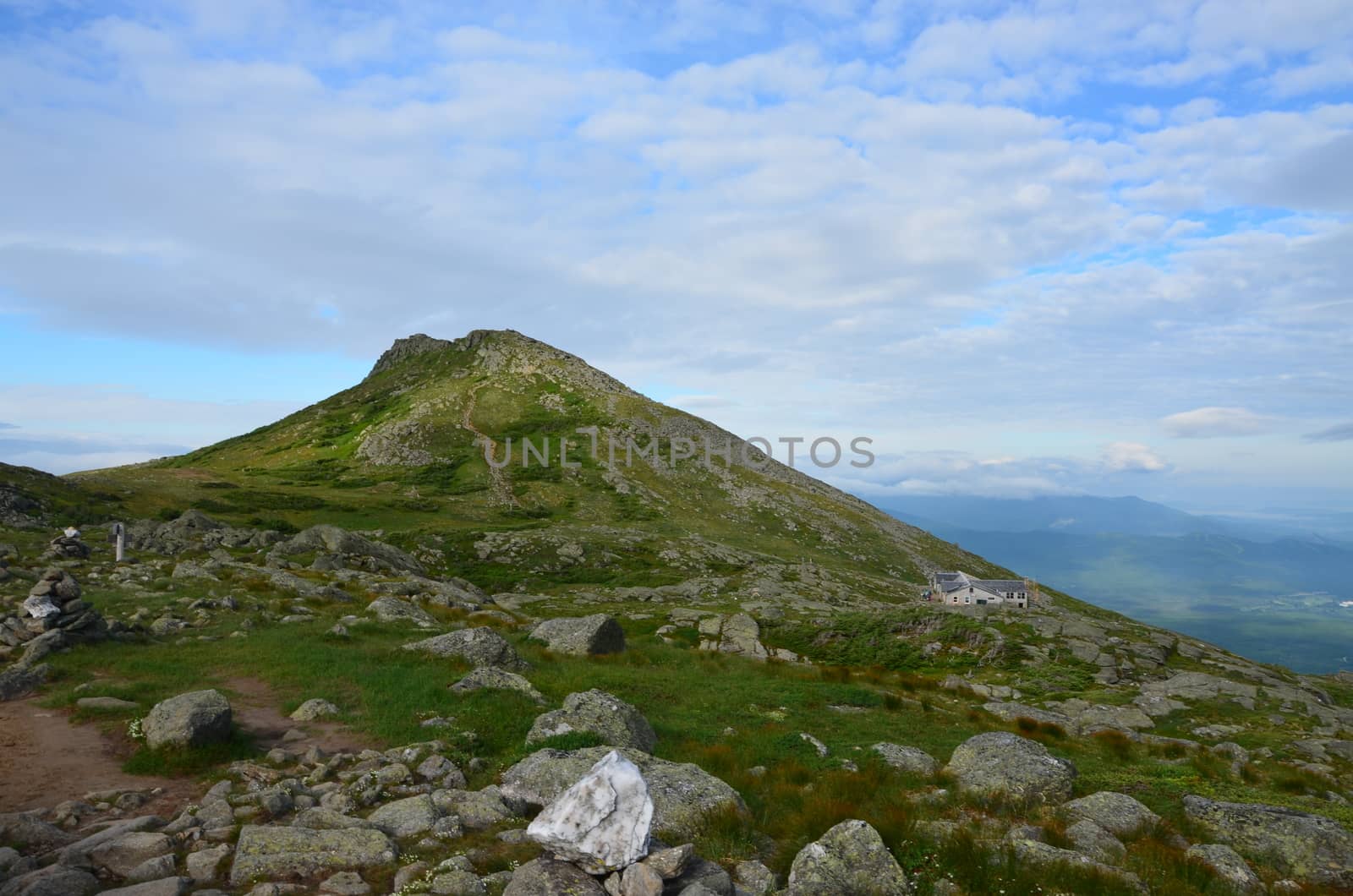 View along the trail to Mt. Washington in New Hampshire