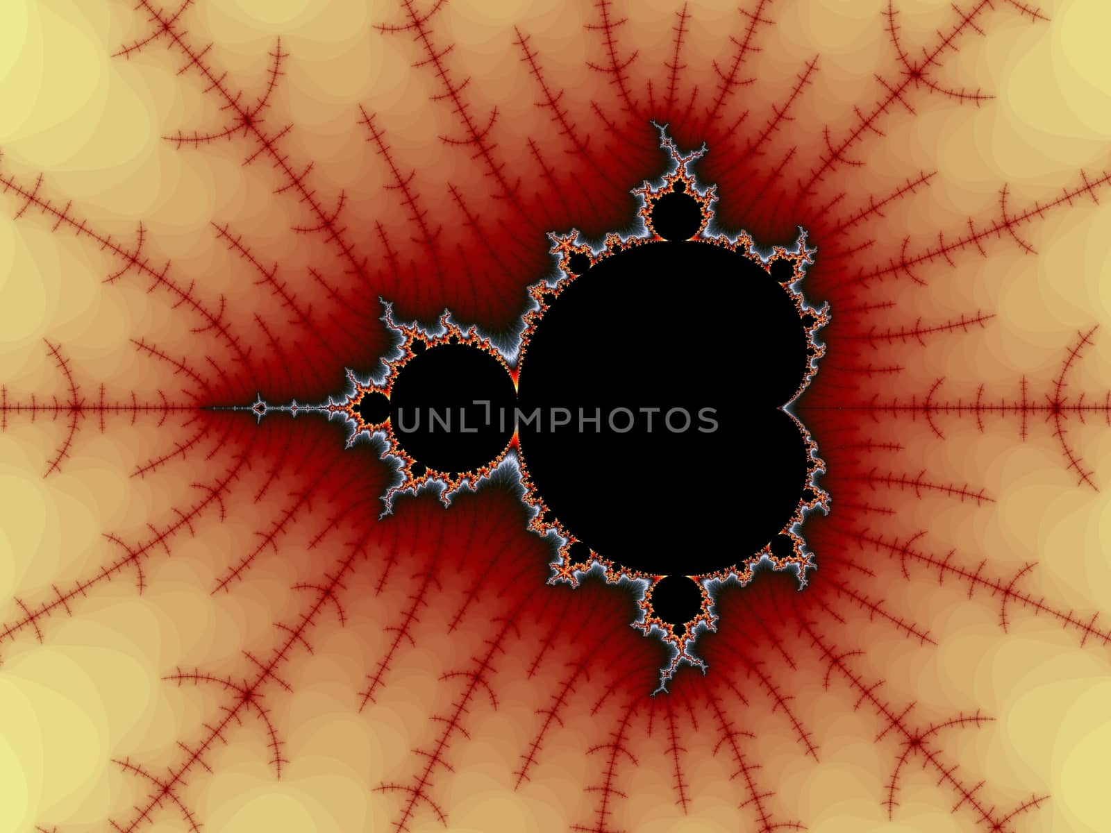 Digital computer graphic - rendering. Patterned  background with fractal Mandelbrot for design.