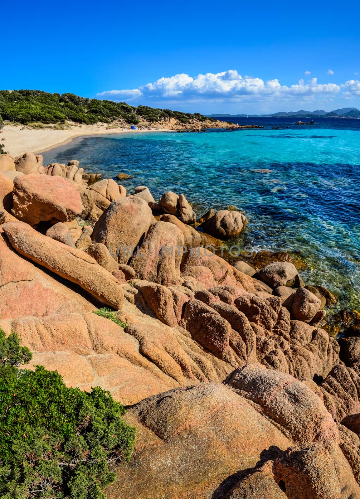 Ocean coastline scenic view in Costa Smeralda, Sardinia by martinm303