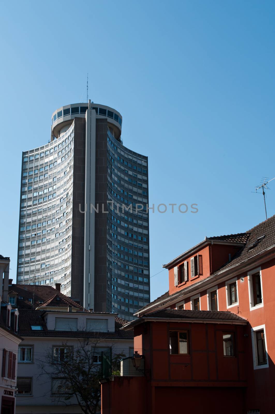Mulhouse - France - 31 th July 2014 - European tower in Mulhouse by NeydtStock