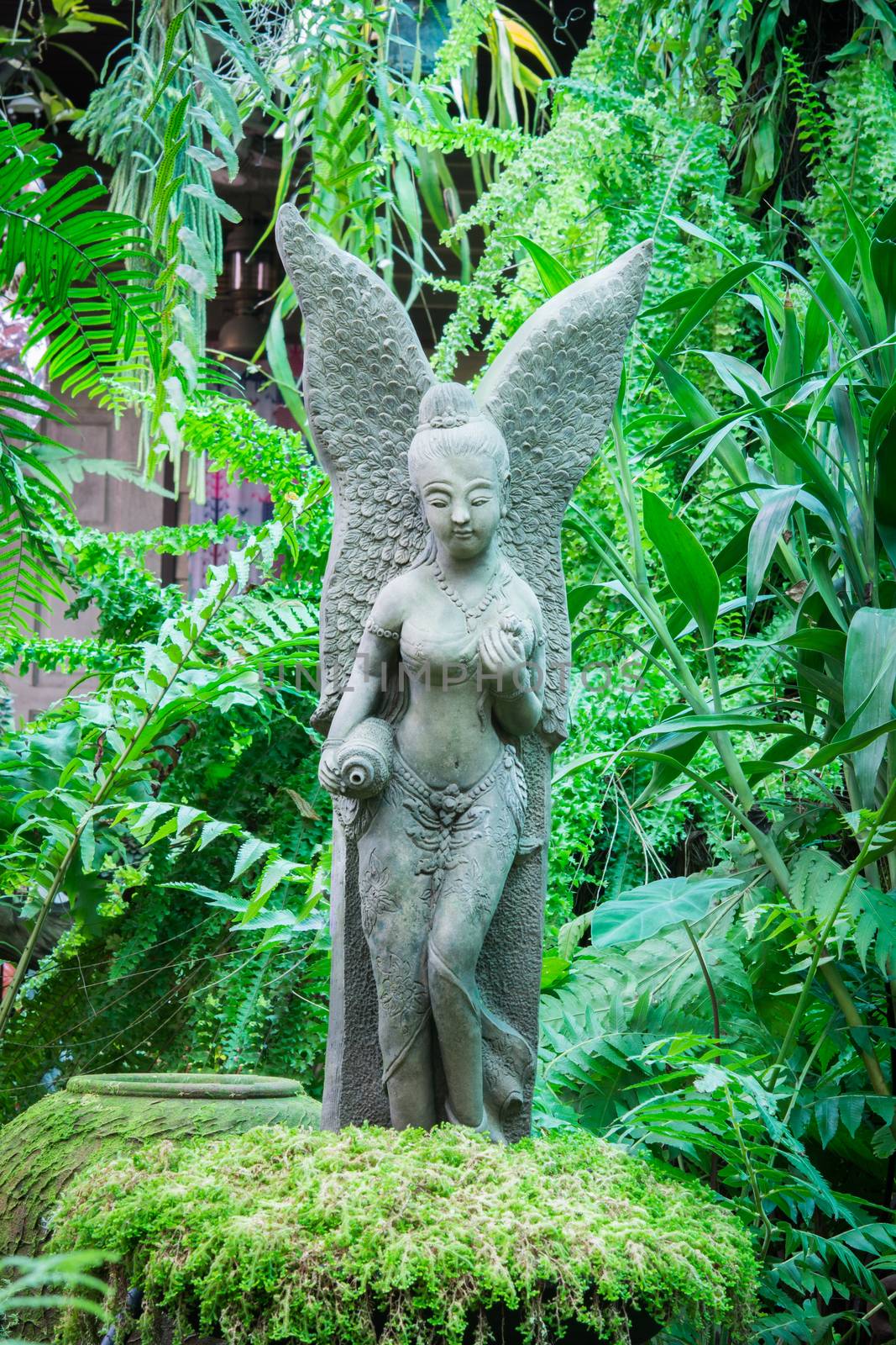 Fairy statue in the garden by Sorapop