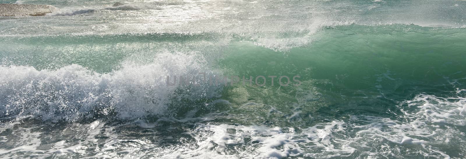 Transparent sea wave