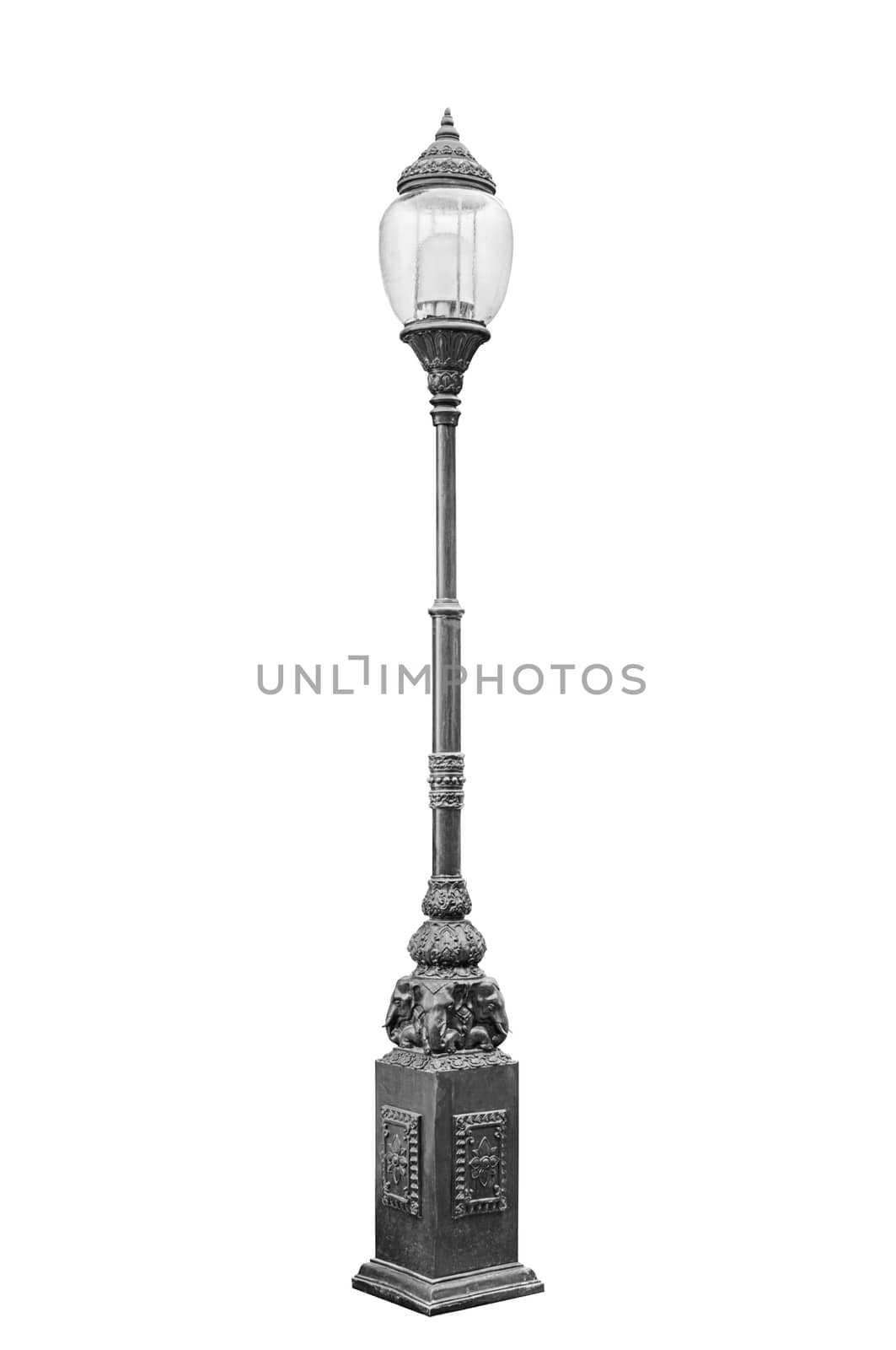 Light pole isolated by NuwatPhoto