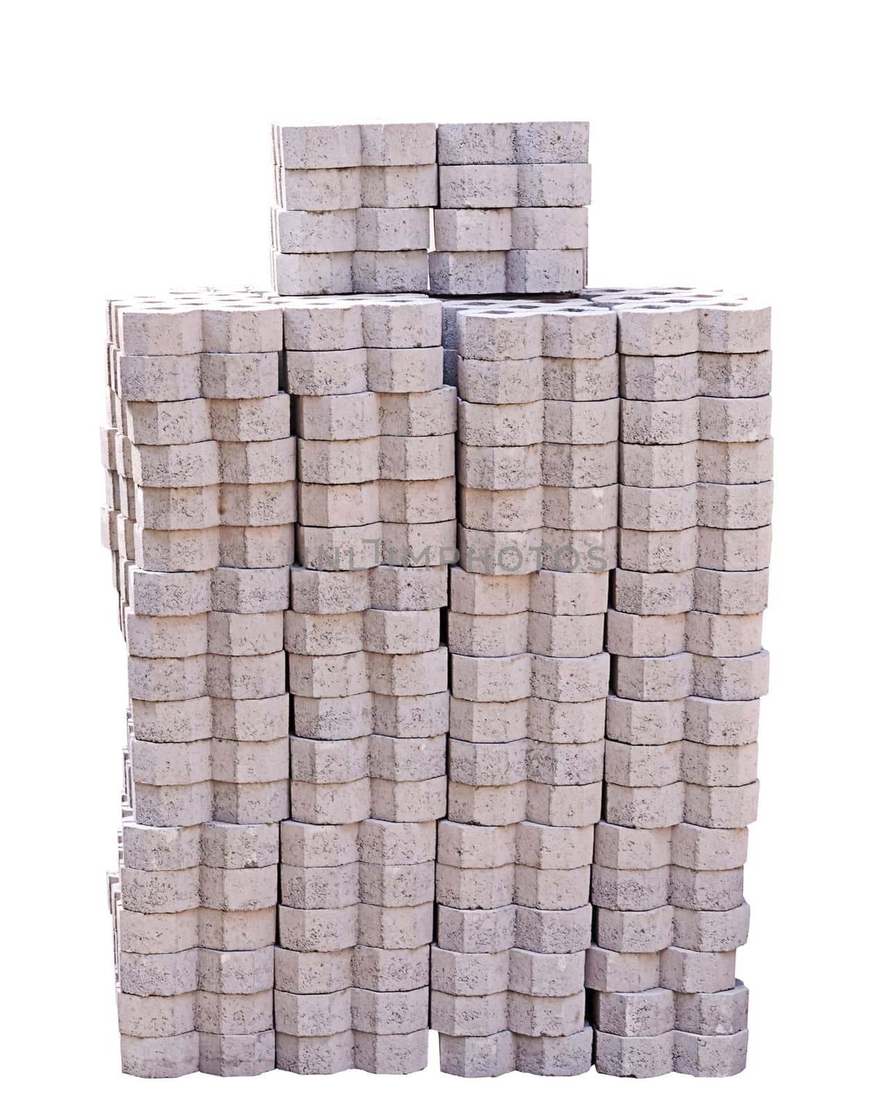 Stack of concrete blocks by NuwatPhoto