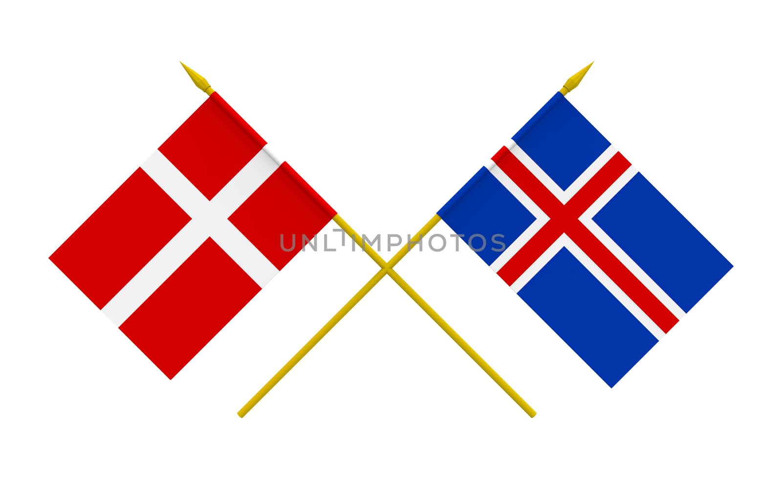 Flags, Denmark and Iceland by Boris15