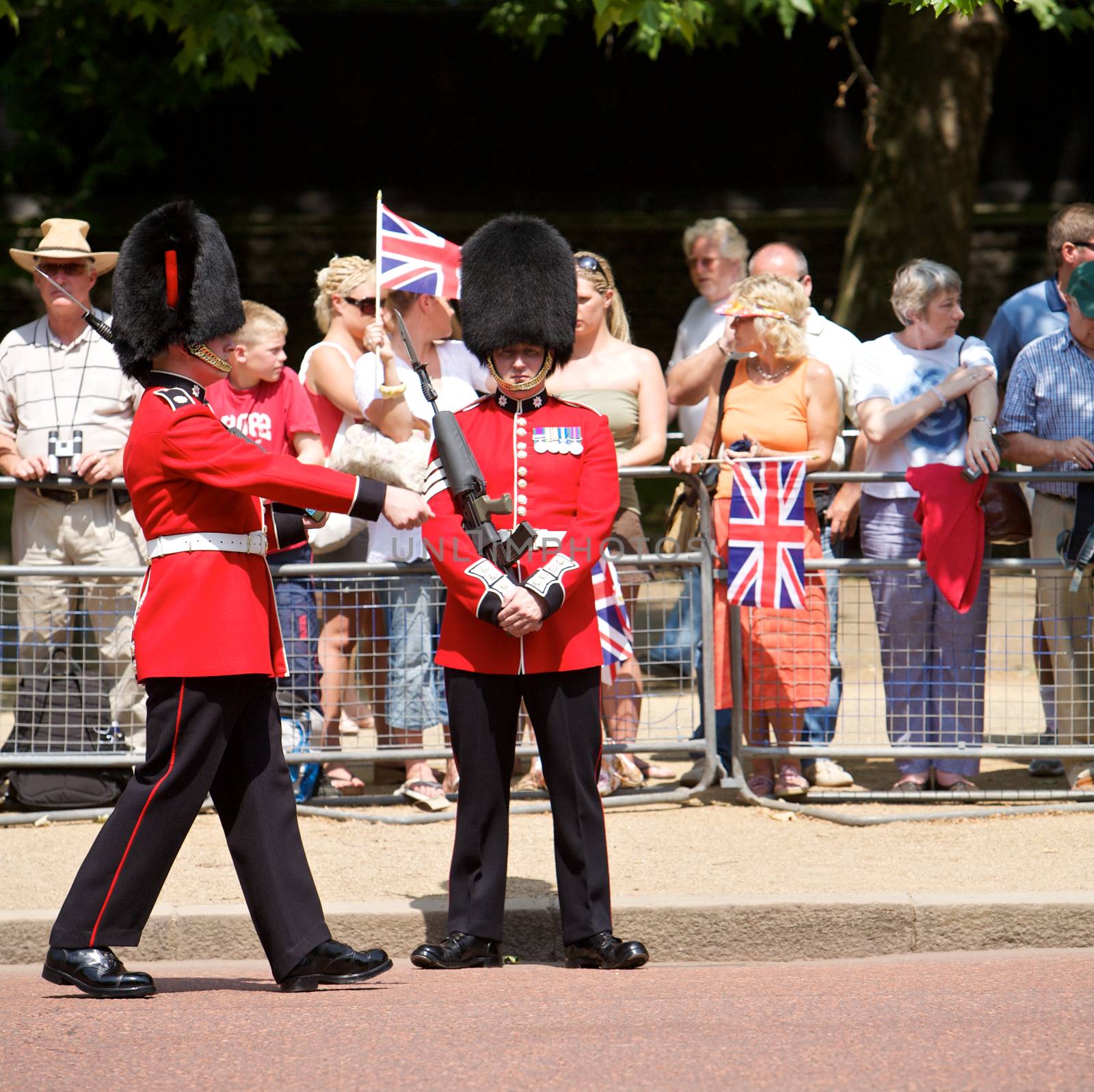 The Trooping of the Colors ion the Queen's Birthday one of London's Most Popular Annual Pageants