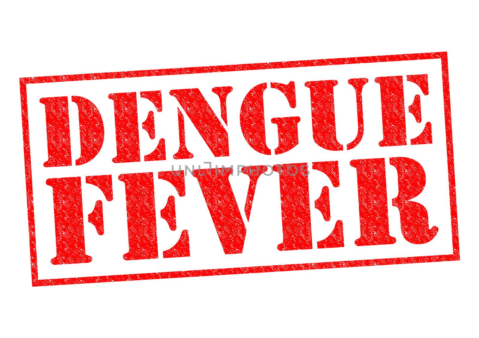 DENGUE FEVER red Rubber Stamp over a white background.
