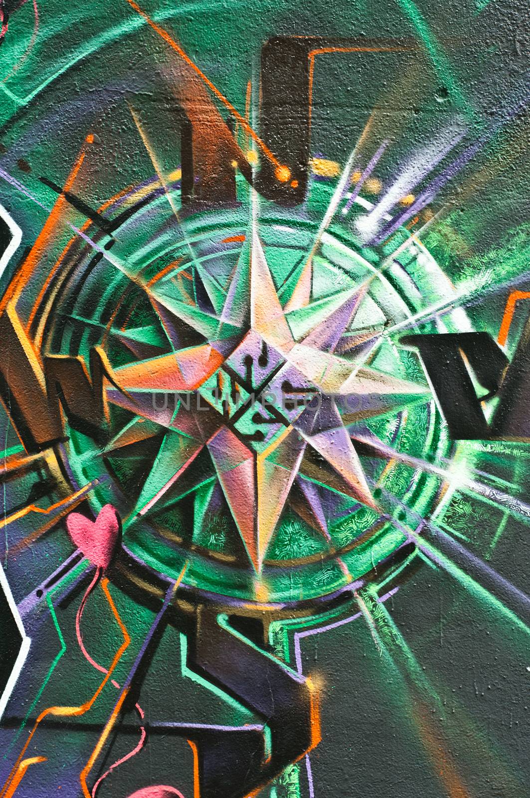 Urban Art - street in Mulhouse - France - abstract star