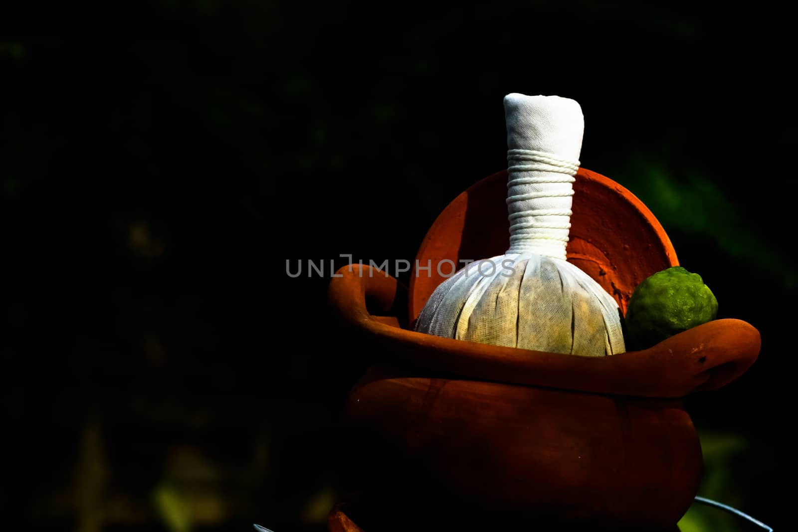 herbal compress ball for spa treatment  by nitimongkolchai
