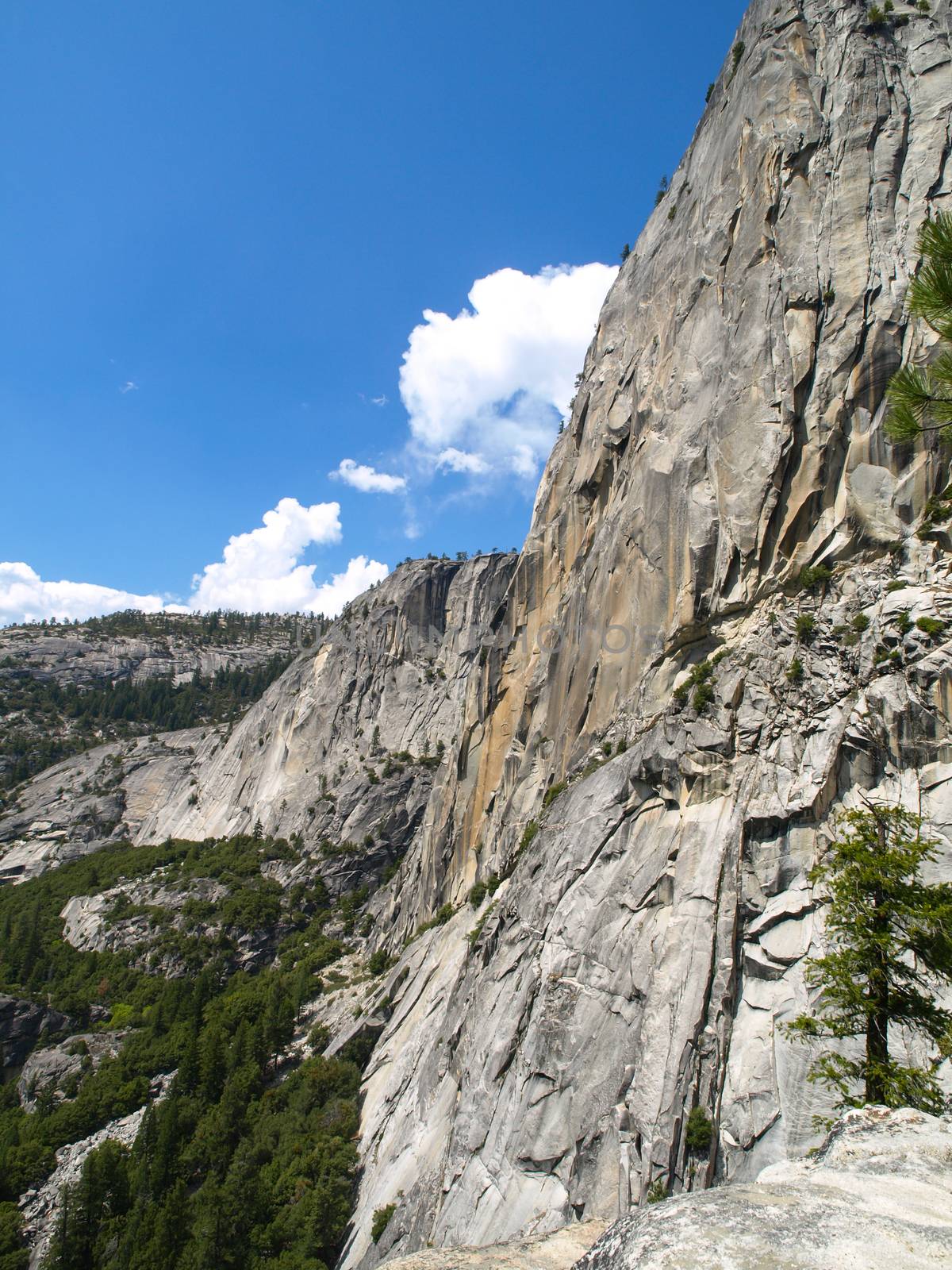 Grey rock face of Yosemite National Park (California, USA)