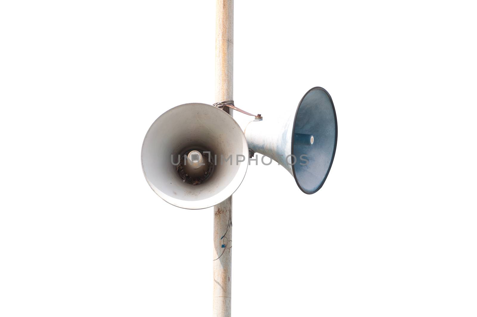 Public address system on the white background