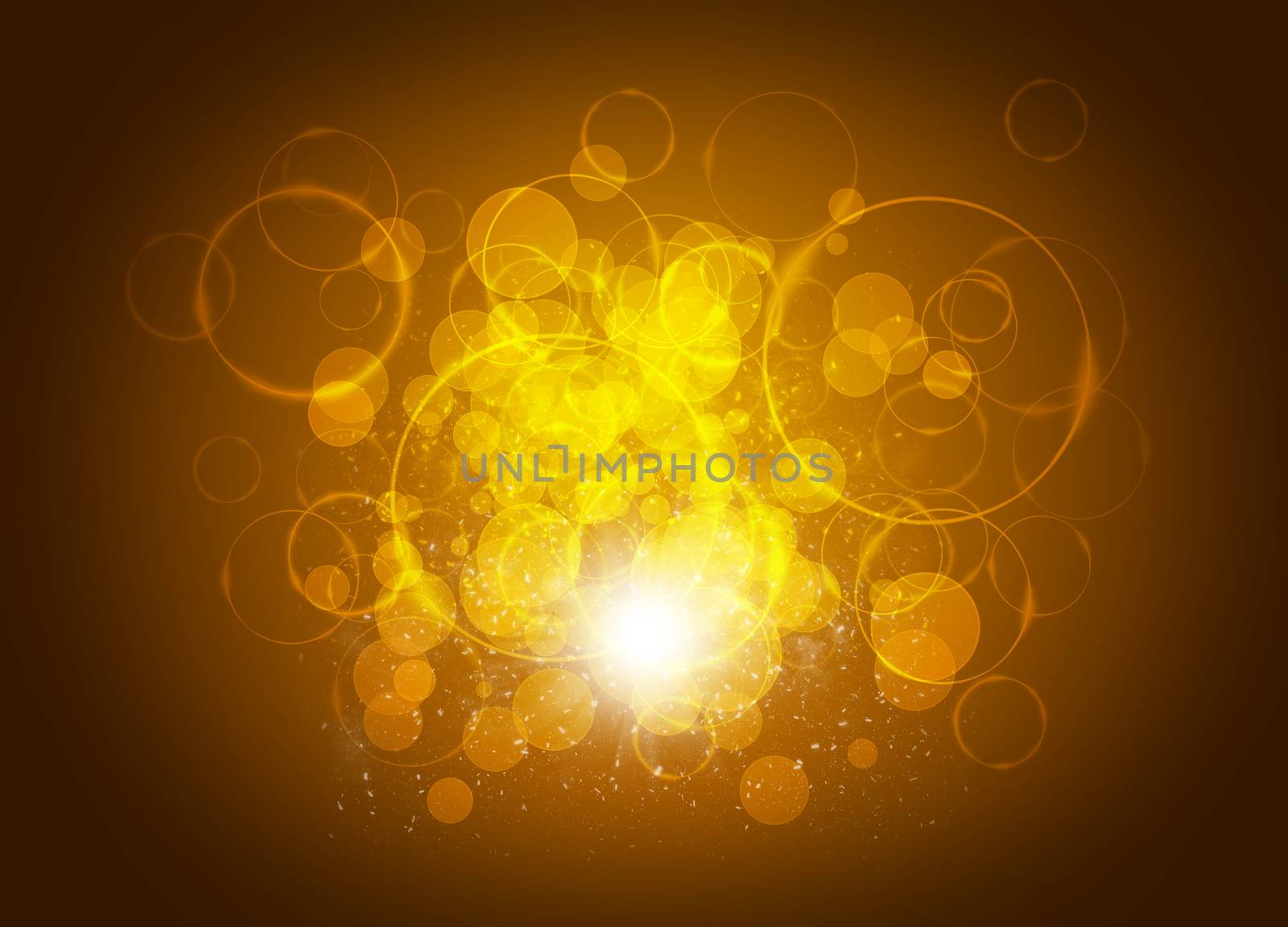 Stylized abstract background with motion glowing circles