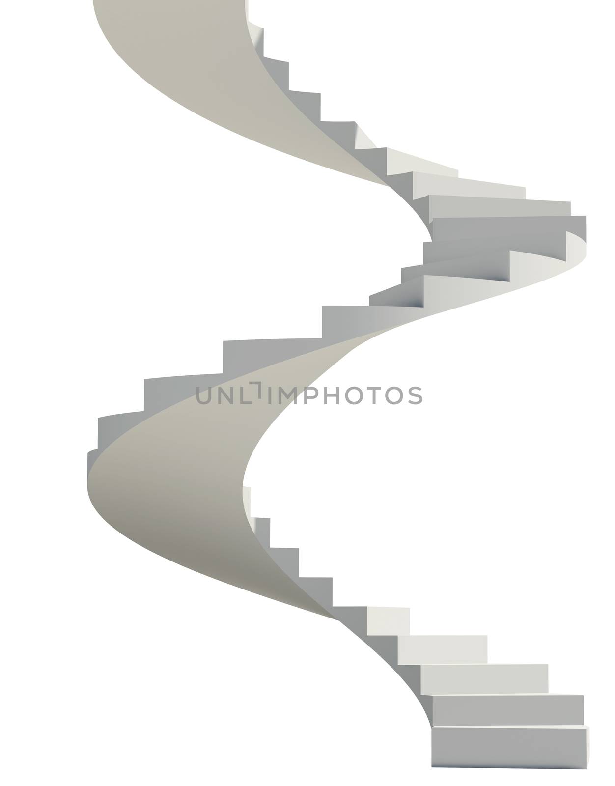 White spiral staircase by cherezoff