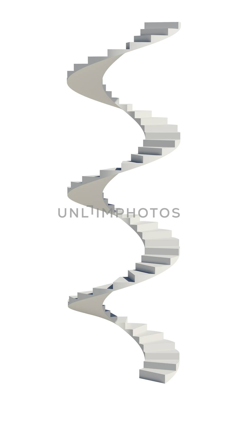 White spiral staircase by cherezoff