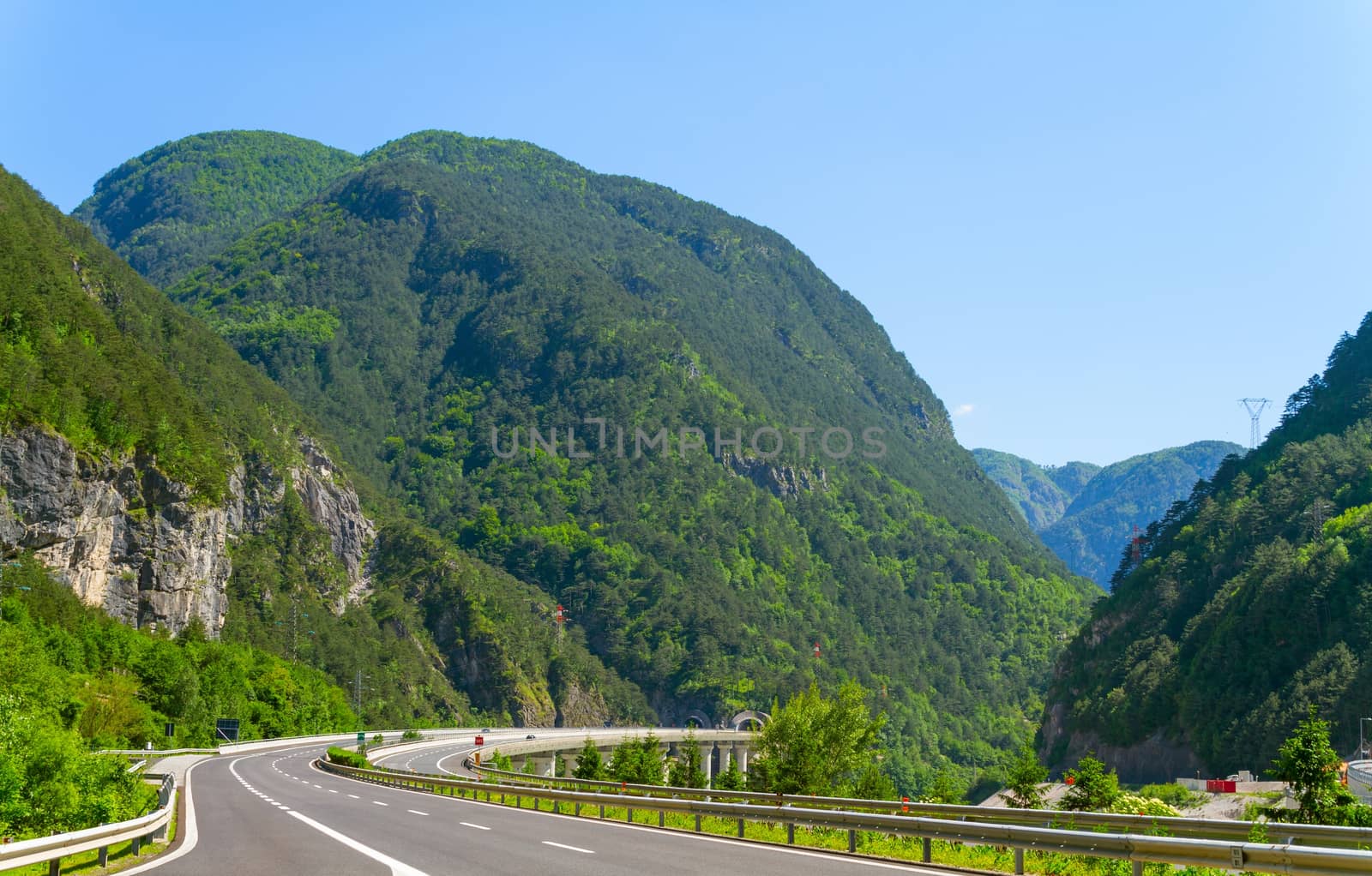 road through the Alps