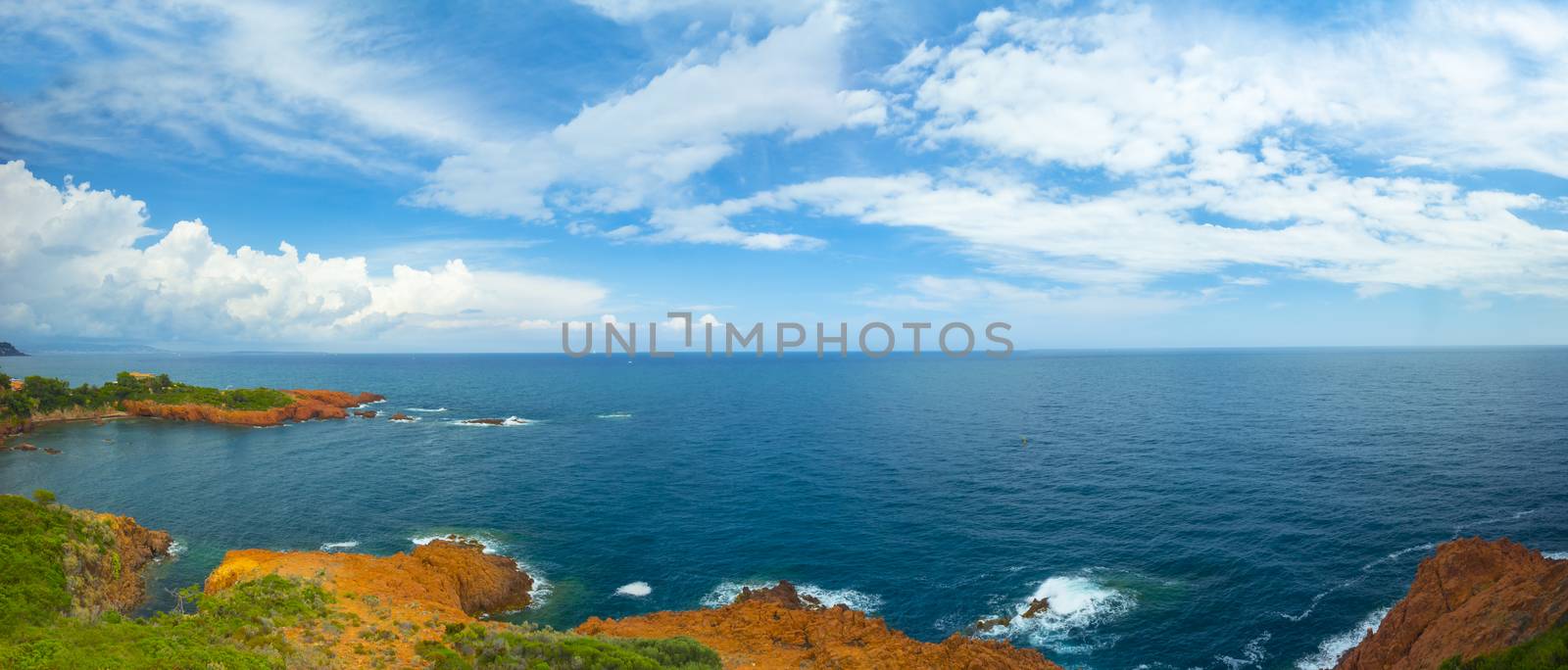 Cote d'Azur in France, panorama