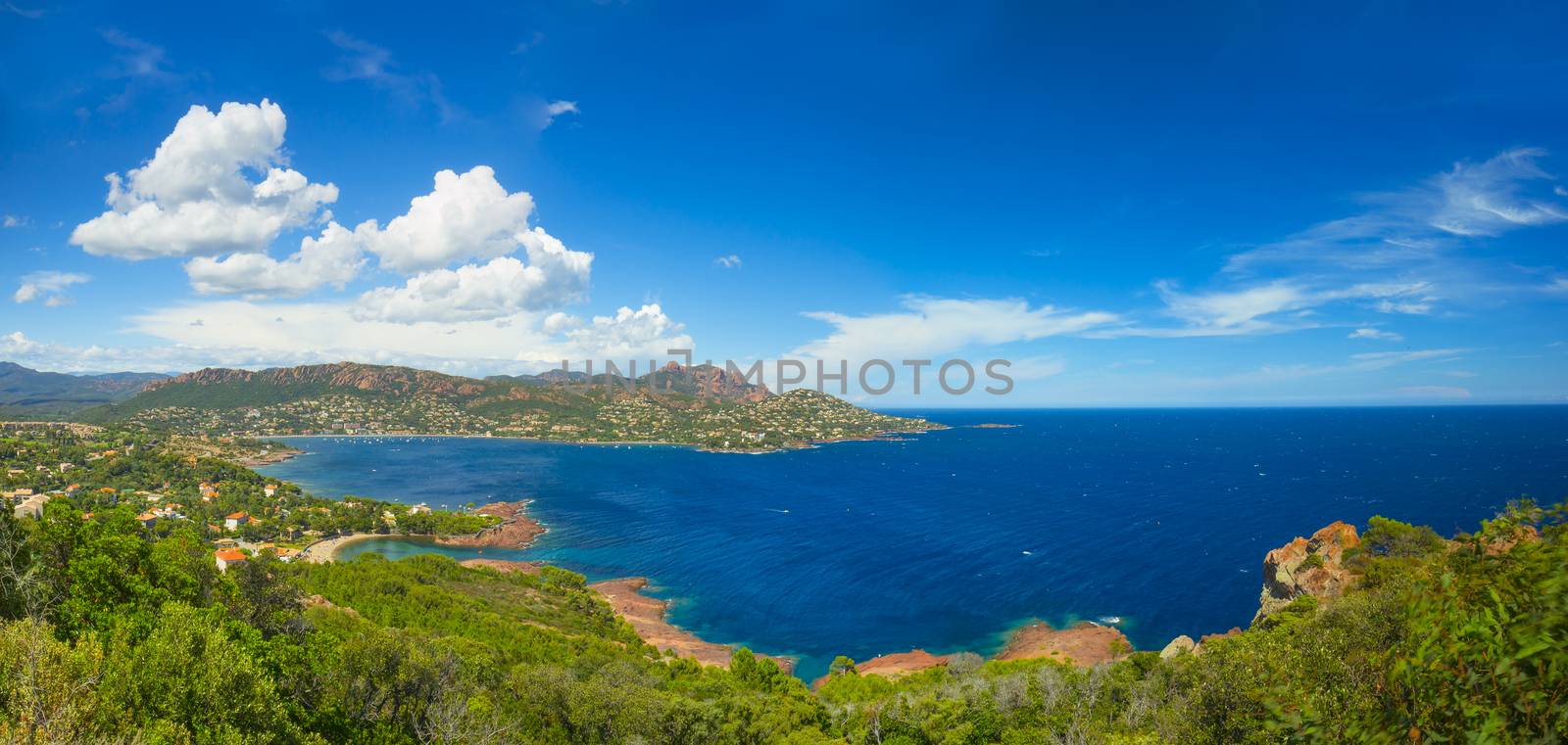 Cote d'Azur in France, panorama by aleksaskv