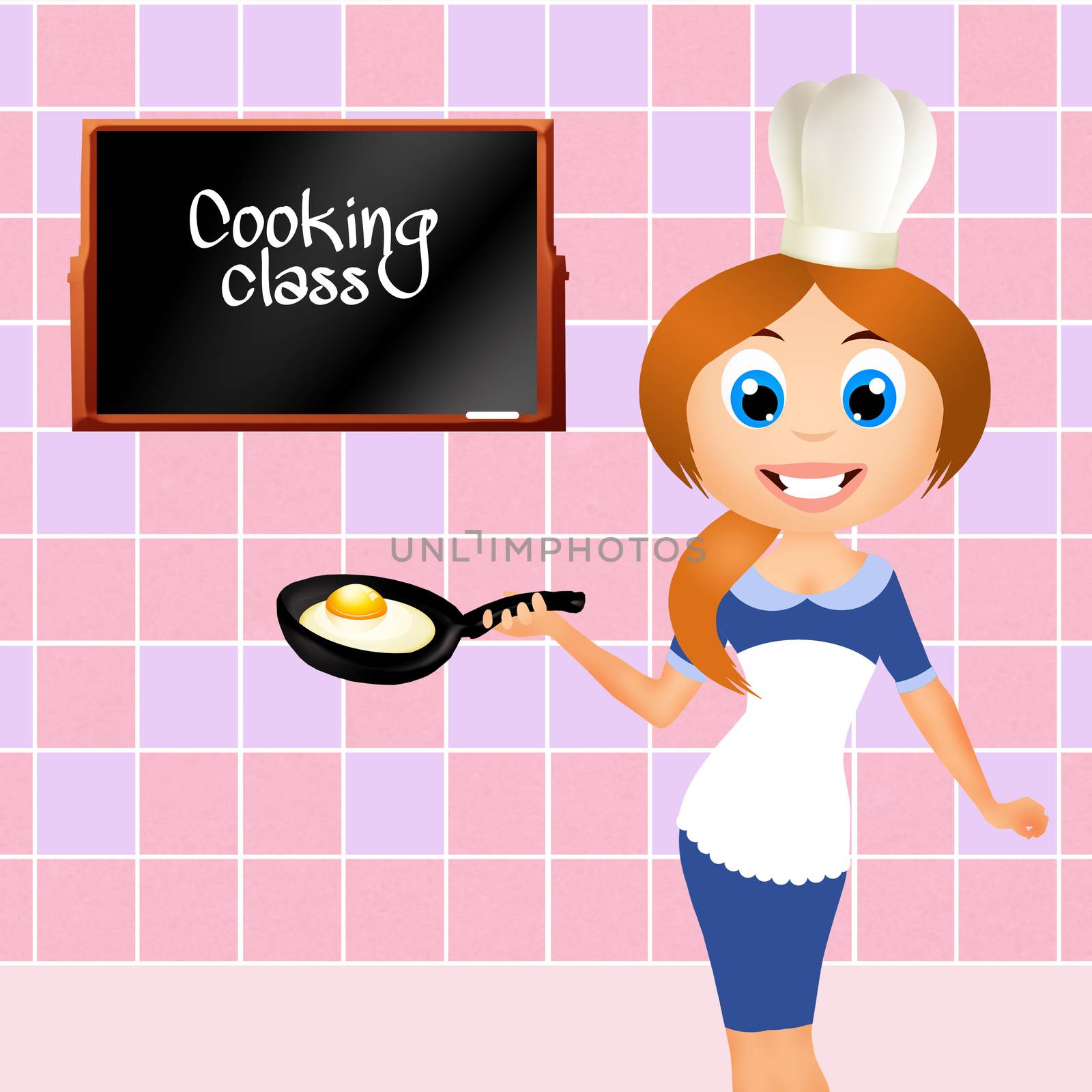 illustration of cooking class