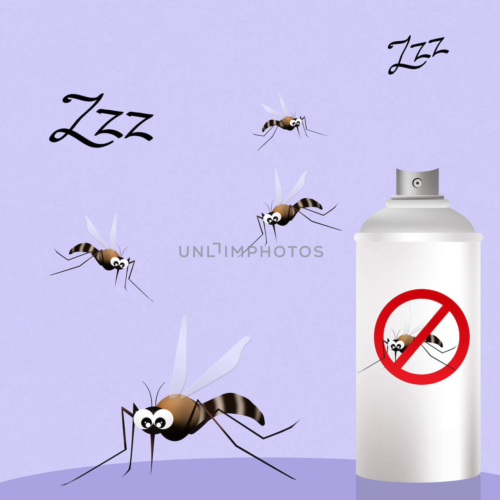 illustration of Mosquito spray