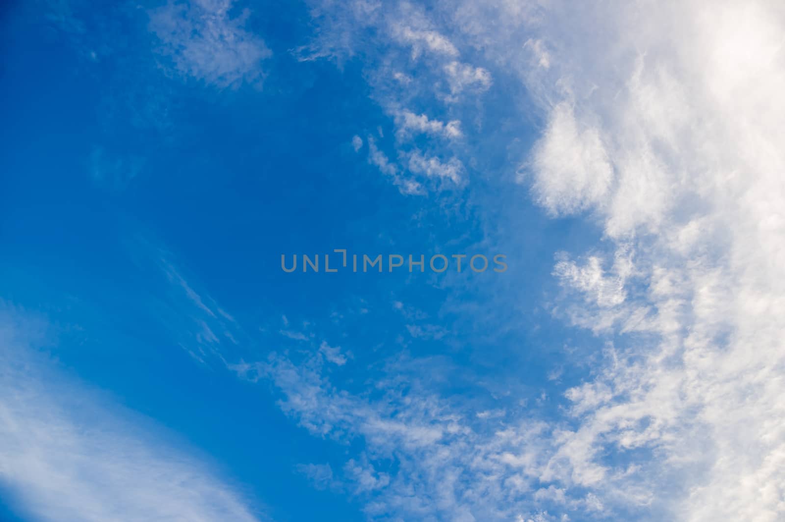 blue sky with cloud by seksan44