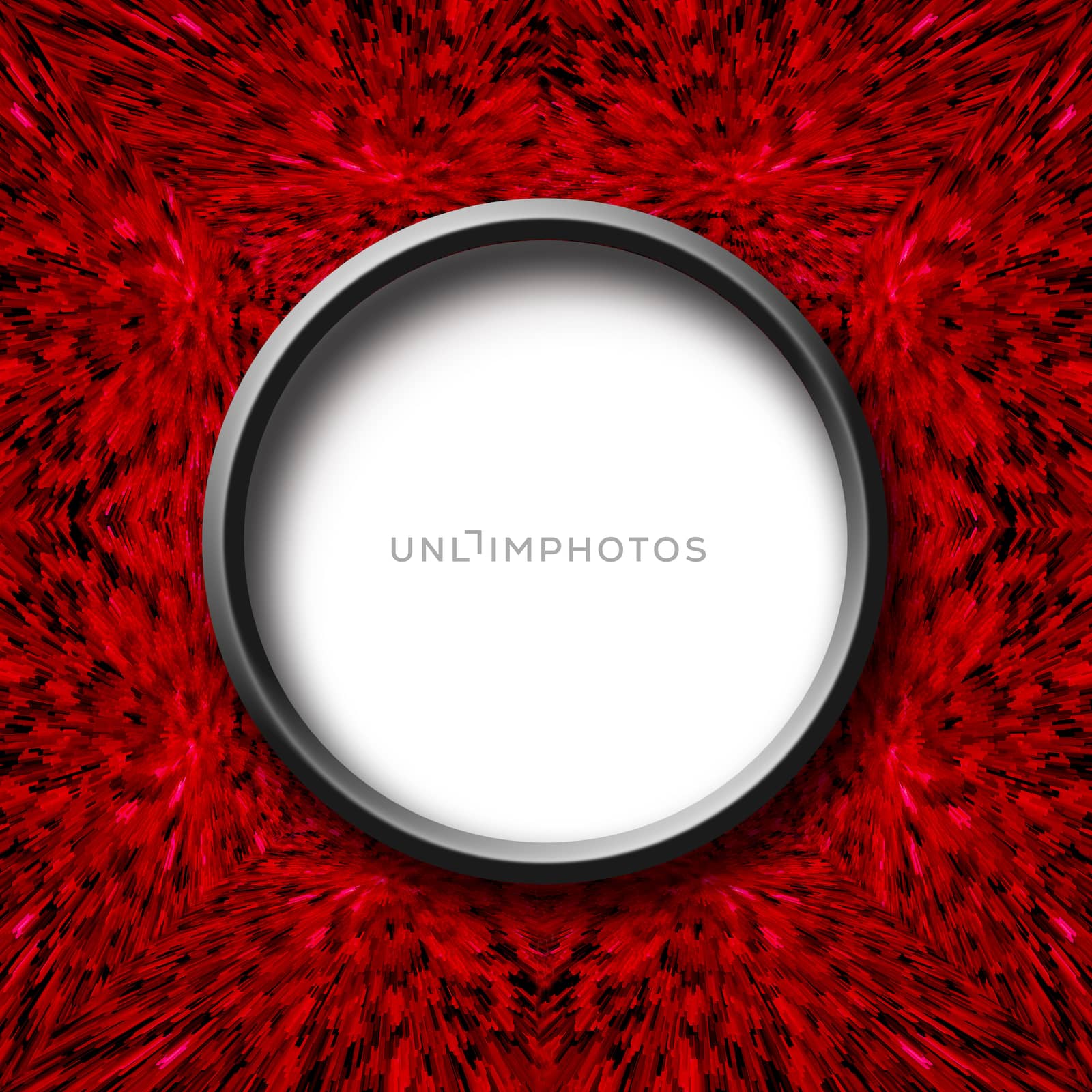 red abstract texture with round metallic center
