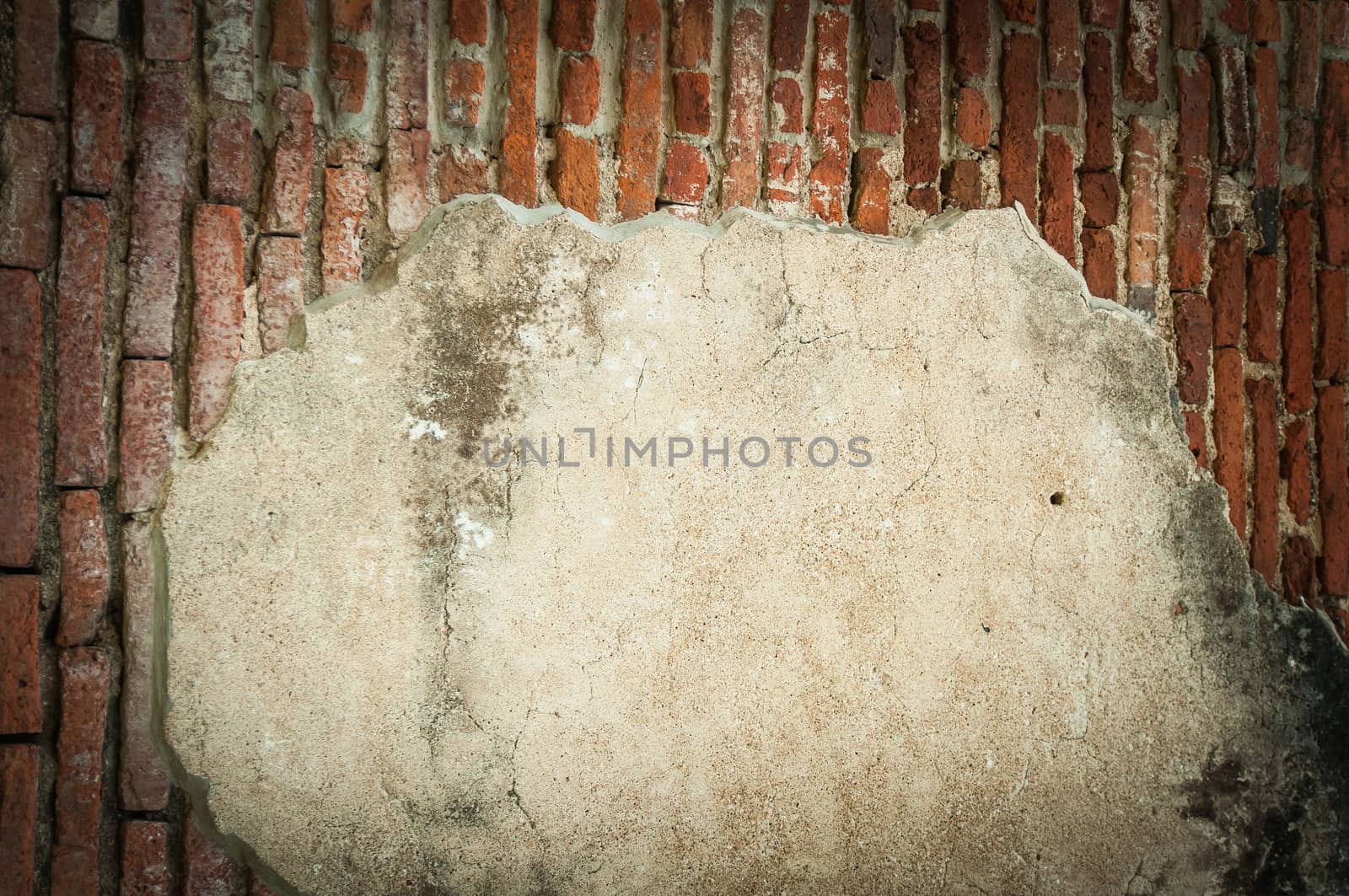 Old brick wall fragment texture Ayutthaya,Thailand