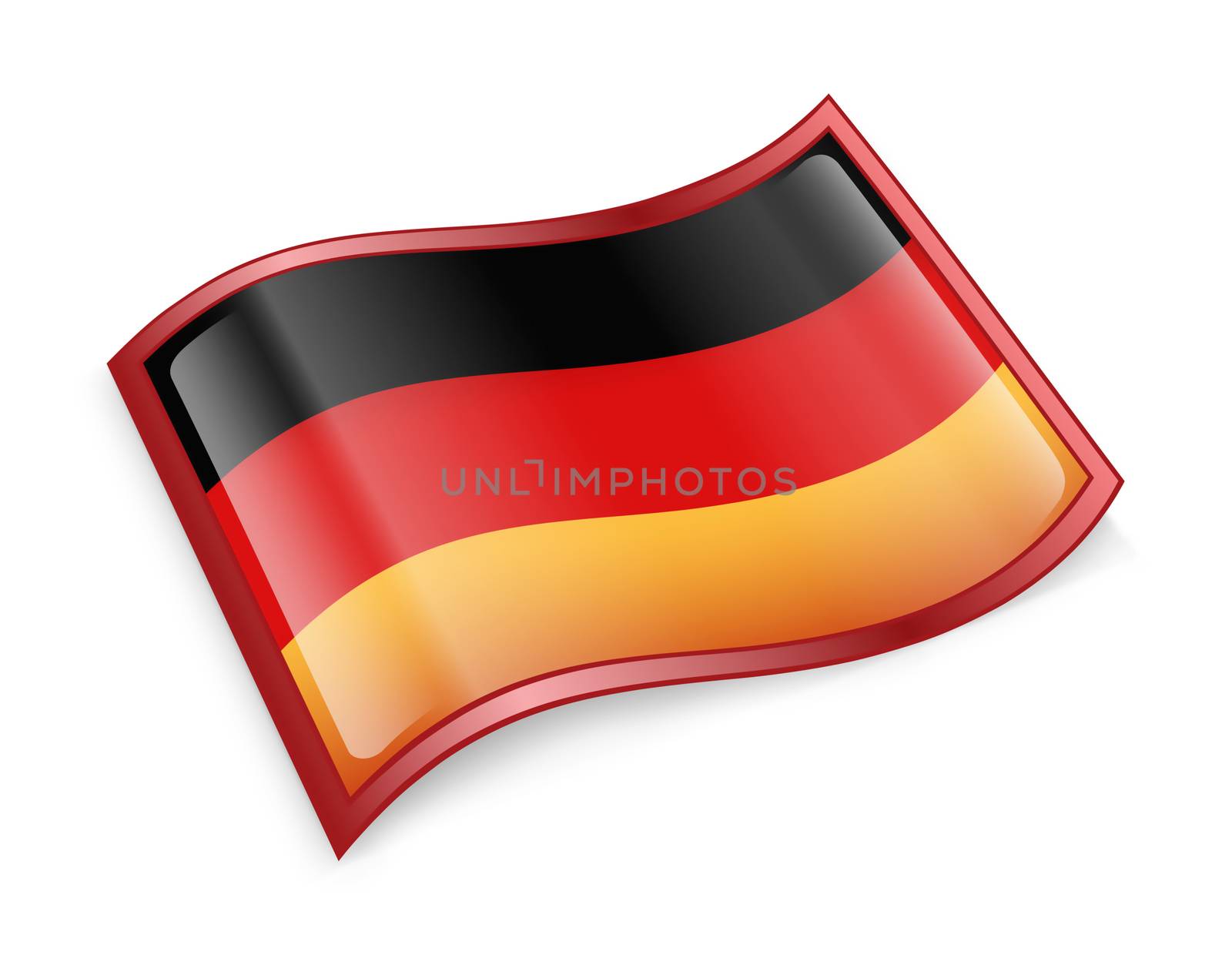 Germany Flag Icon, isolated on white background.