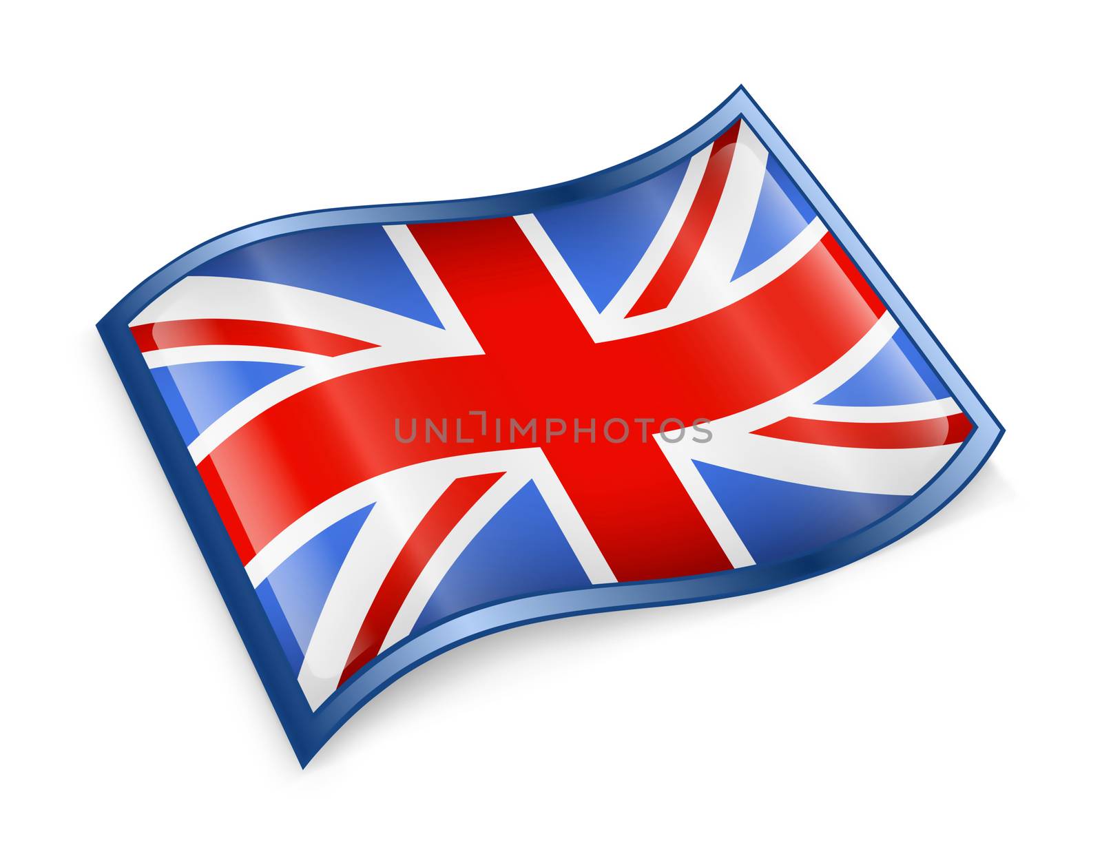 United Kingdom Flag Icon, isolated on white background