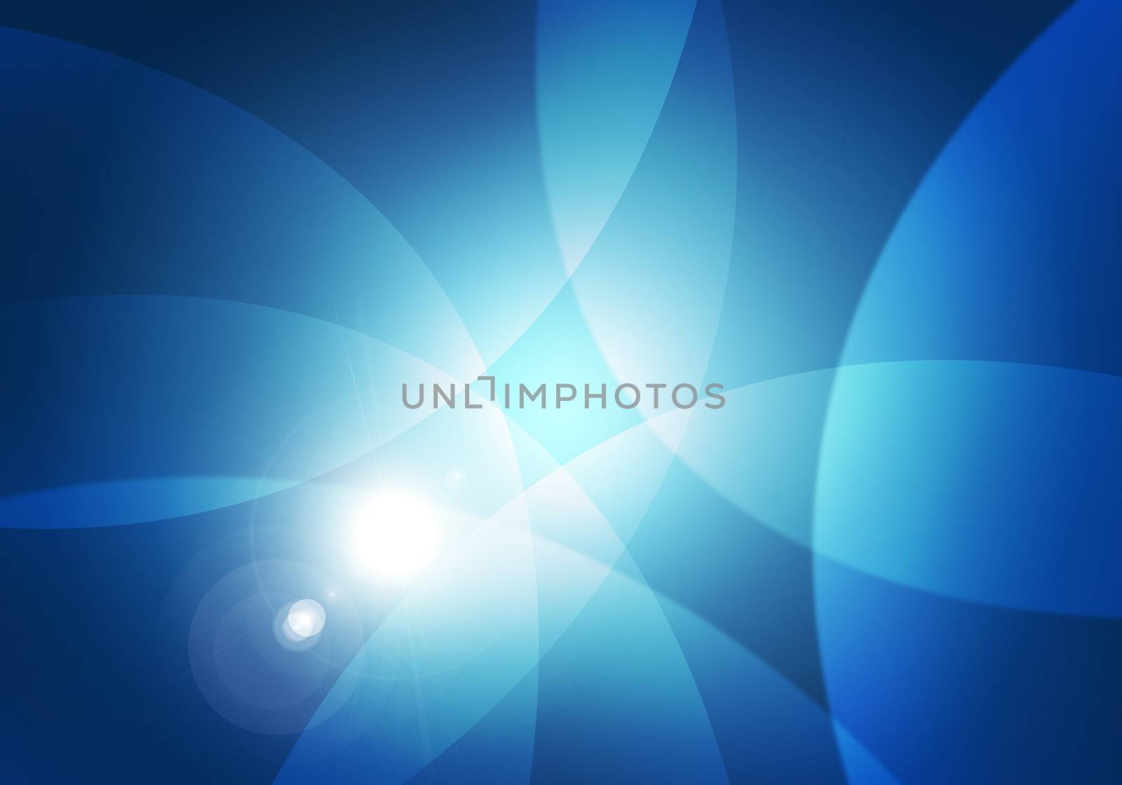 Abstract blue background with smooth lines. Contemporary style