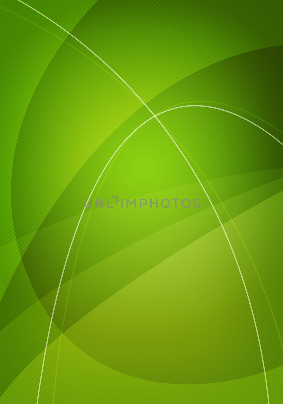 Abstract green background with smooth lines. Contemporary style
