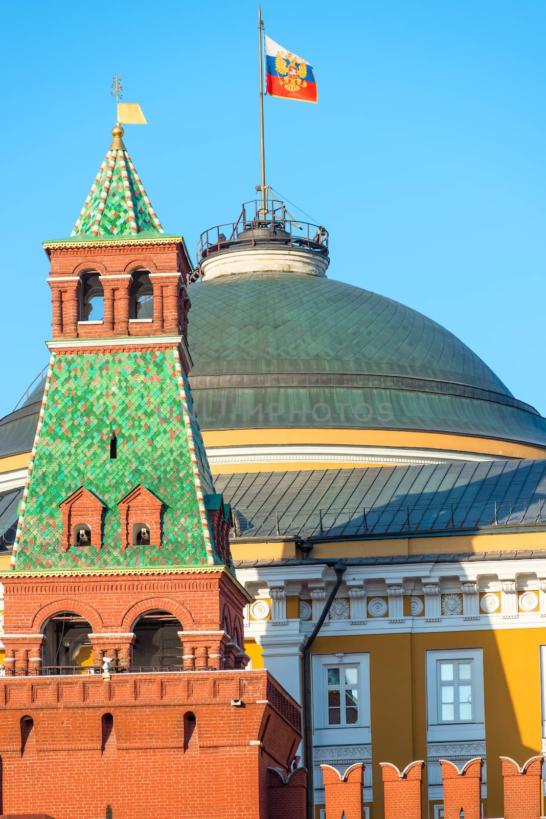 Russian flag on a building in the Kremlin by kosmsos111