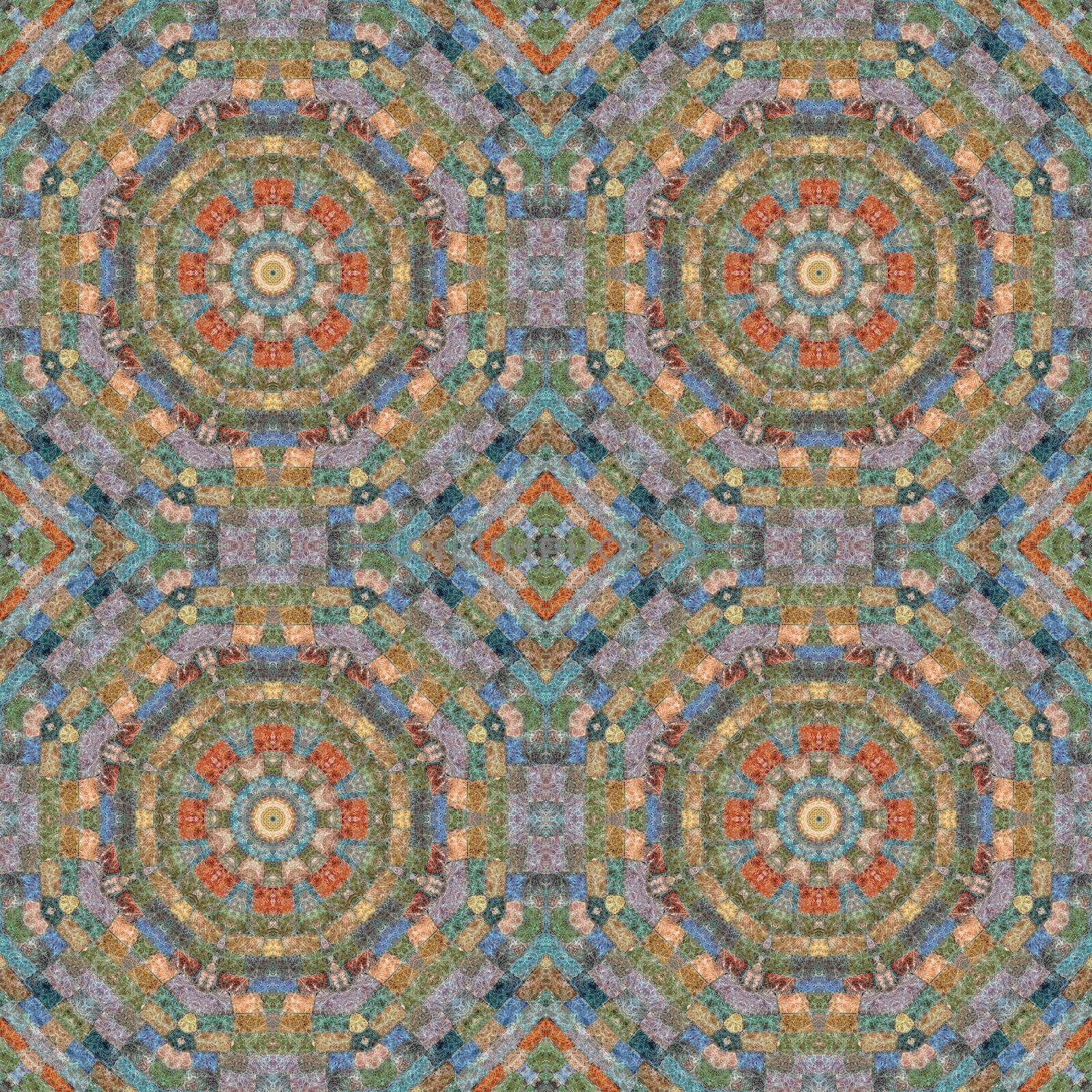 Seamless pattern, mosaic of  fabric by alexcoolok