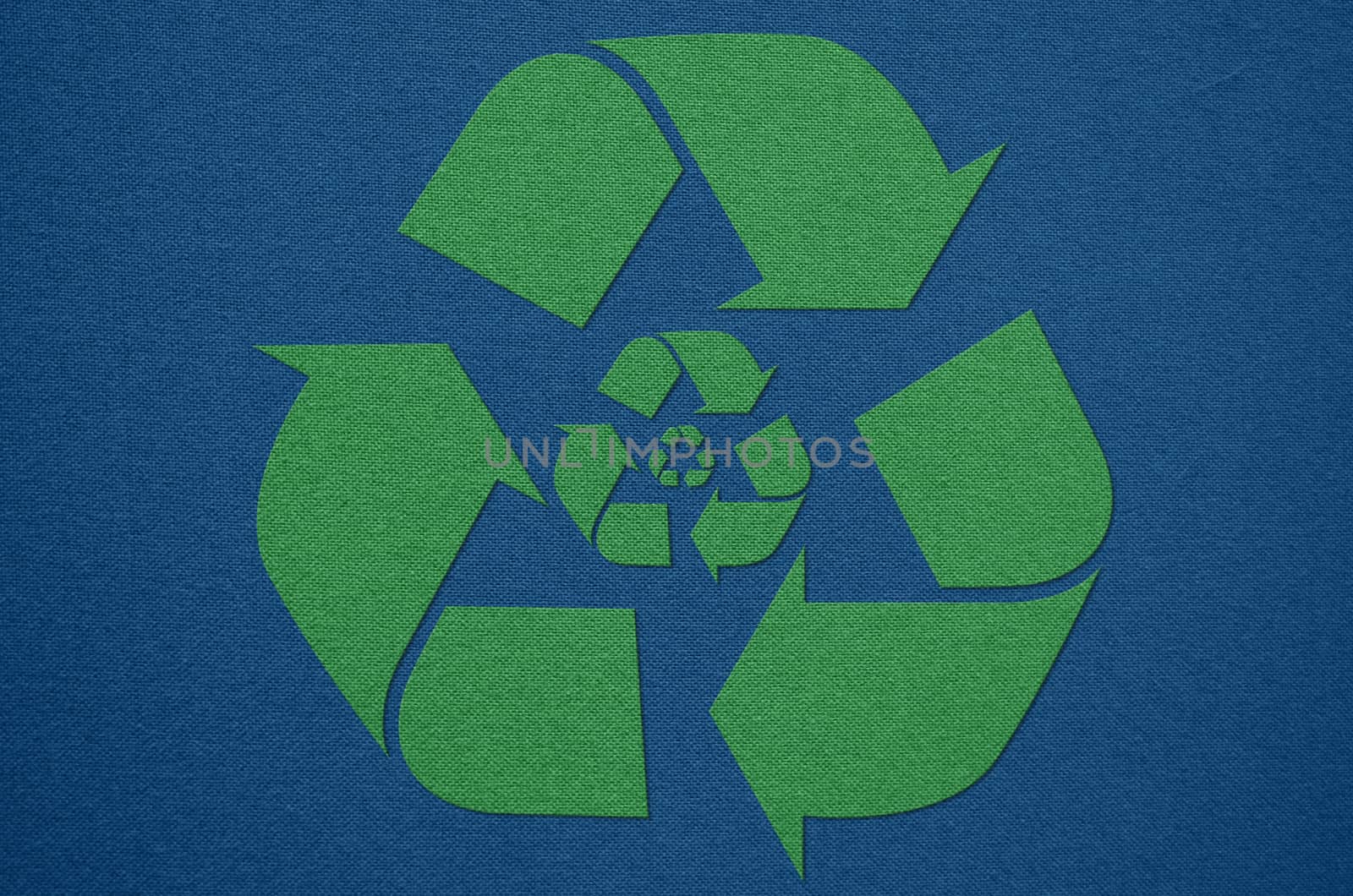 recycle symbol from fabric