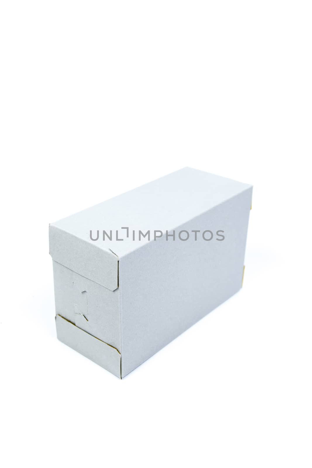 paper box on white isolated background.packshot in studio.