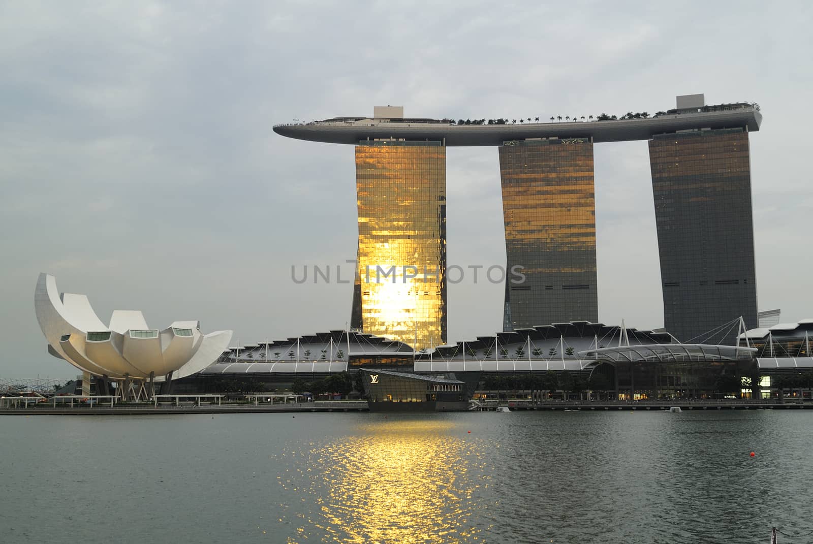 SINGAPORE - APRIL 30: Marina Bay Sands Hotel in day on April 30, by think4photop