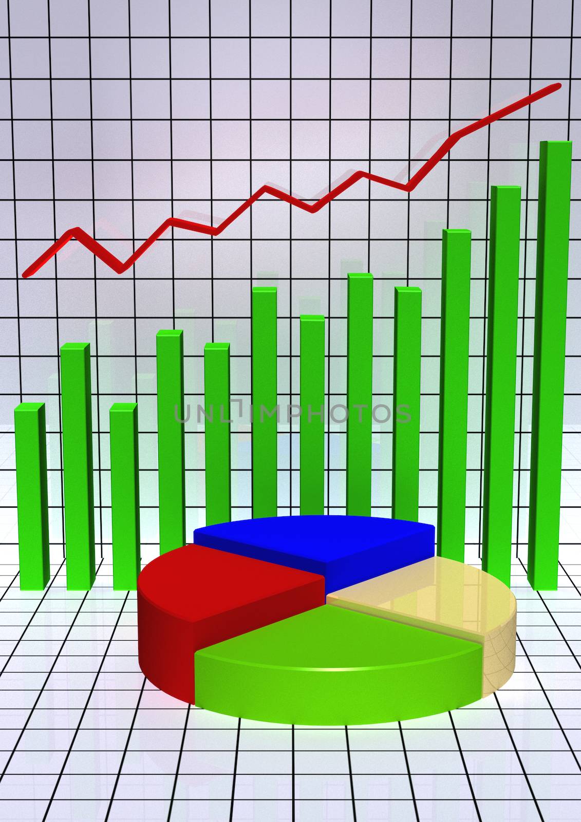 The schedule the histogram showing lifting and business blossoming