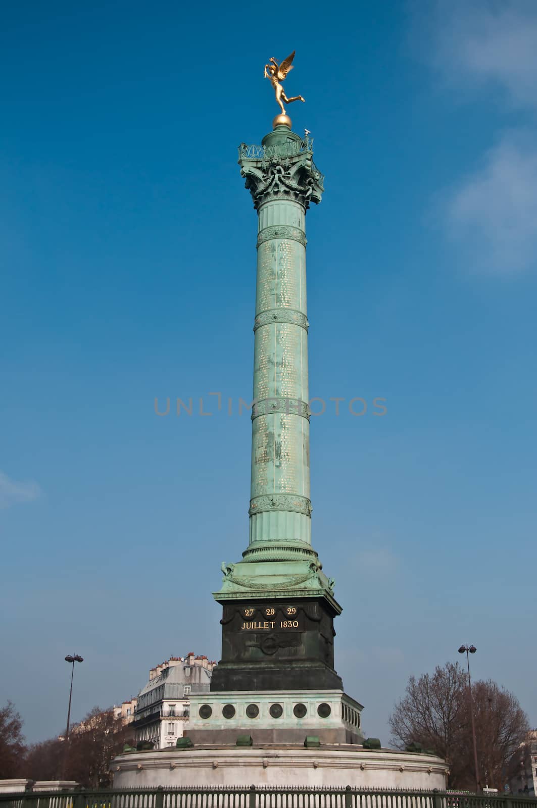 Place of the Bastille in Paris - France