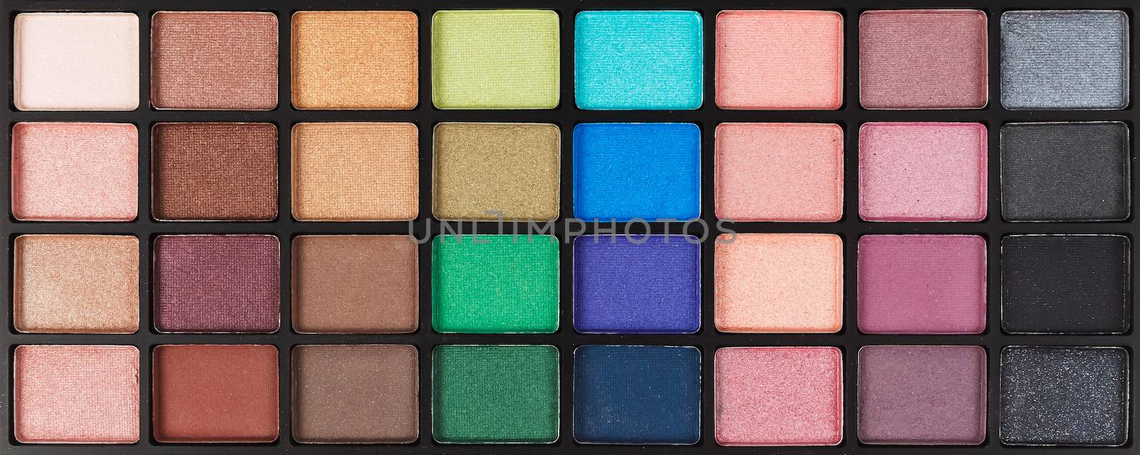 colorful cosmetic eyeshadow palette set and makeup by FrameAngel