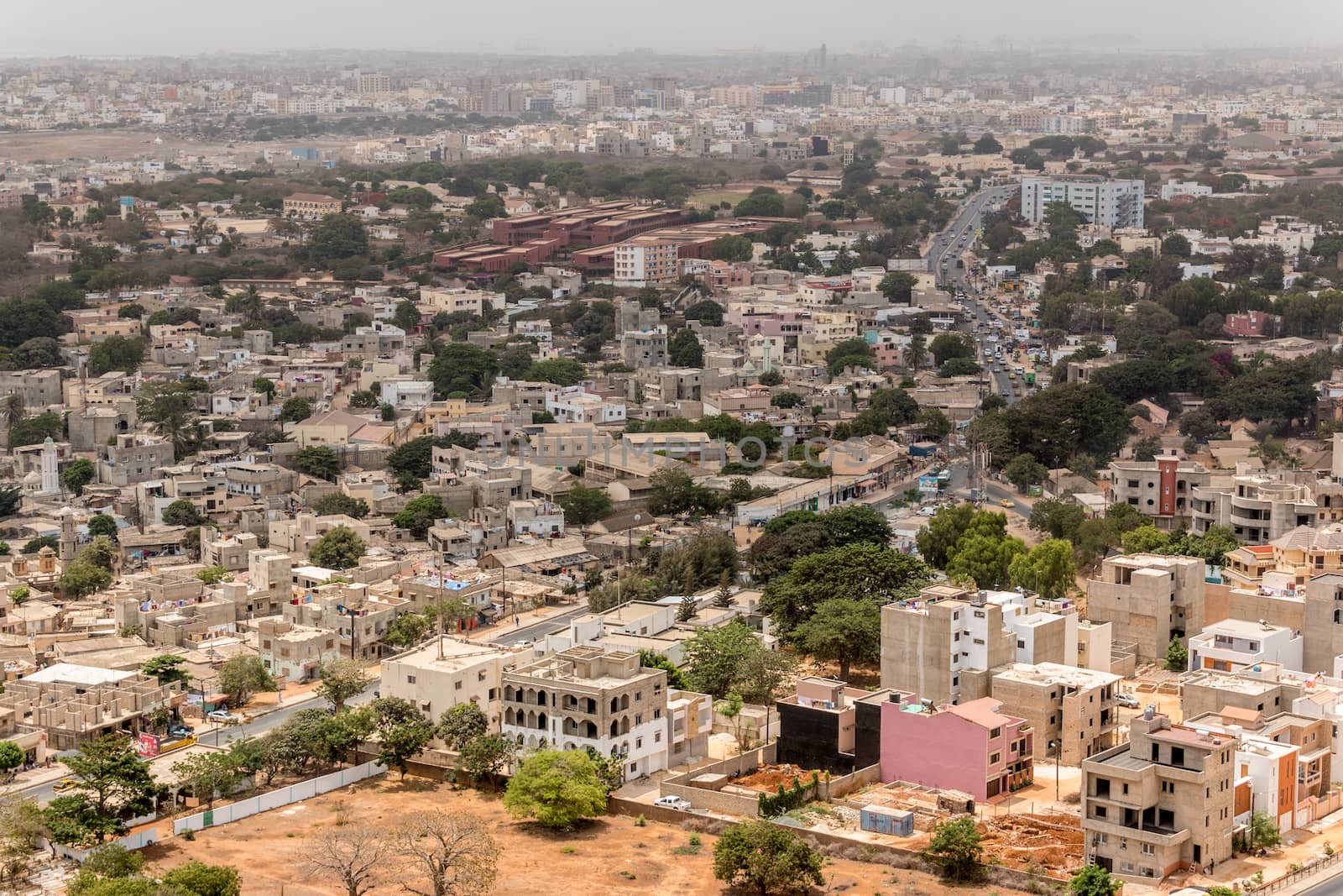 Aerial view of Dakar by derejeb