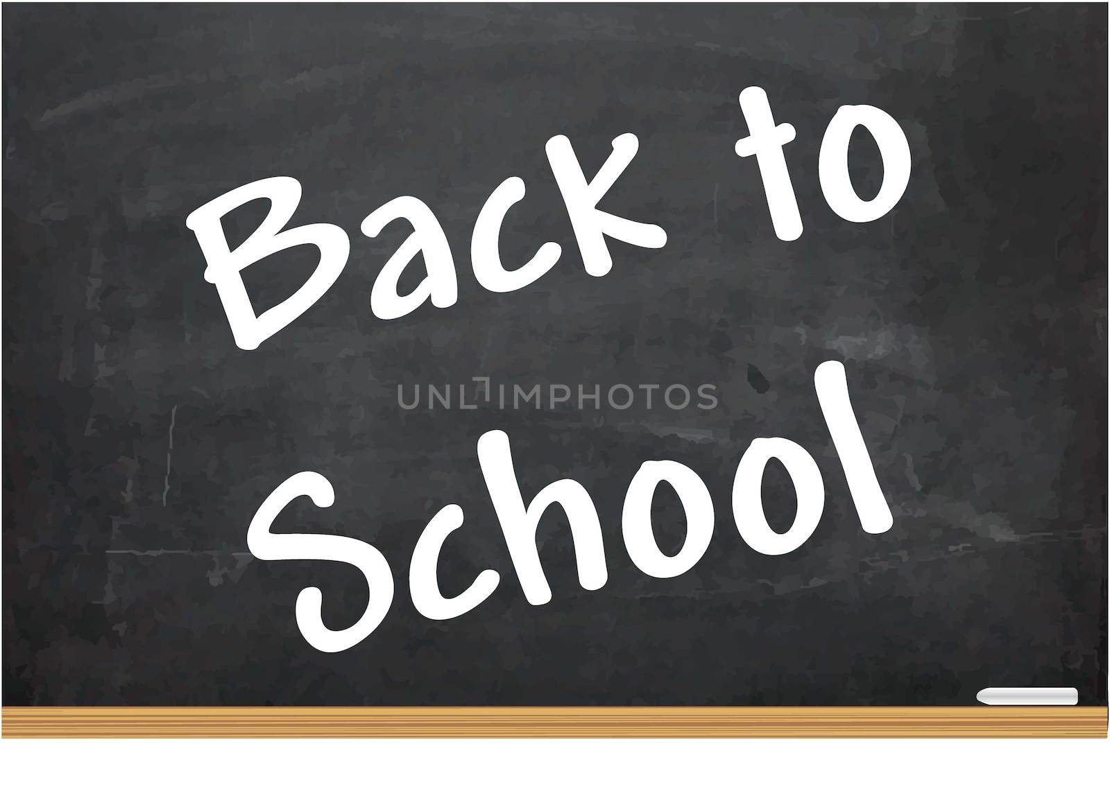 Illustration of 'Back to School' wrote on a chalk board by DragonEyeMedia