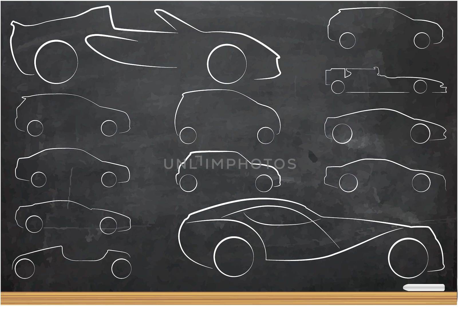 Illustration of Outlines of Cars by DragonEyeMedia