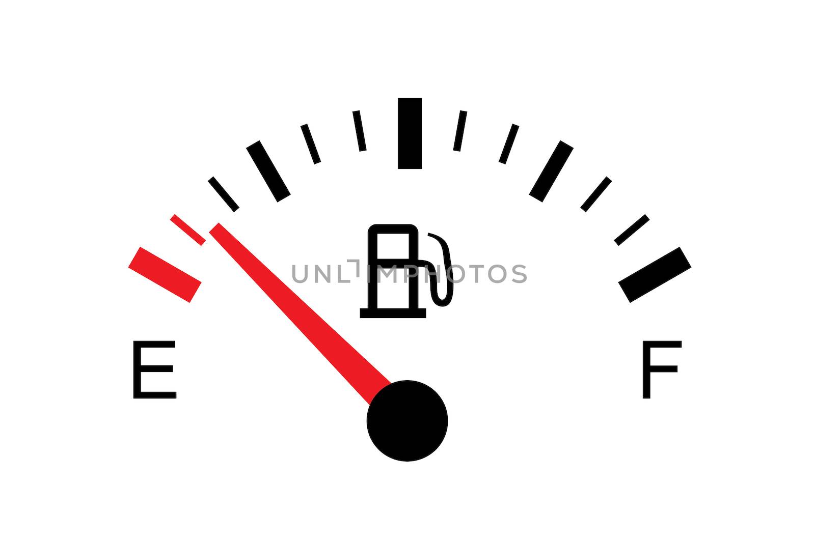 White gas tank illustration on white - Empty