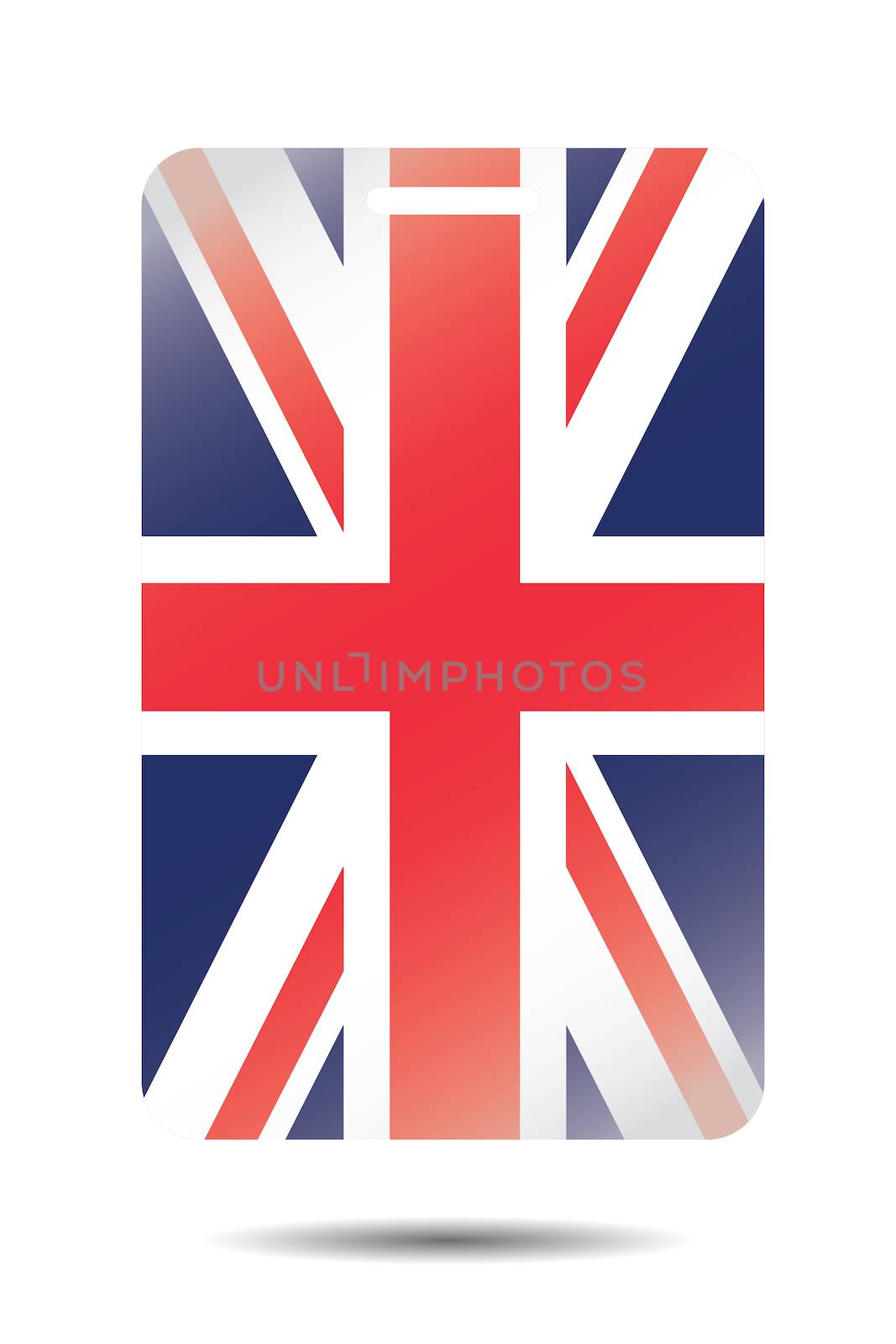 Illustration of ID Card with the Flag of the United Kingdom by DragonEyeMedia