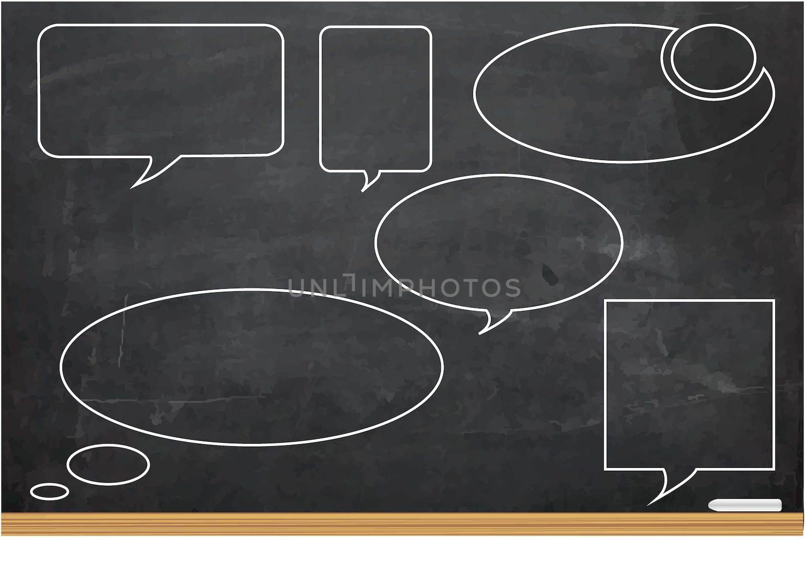 Illustration of speech bubbles with space for text by DragonEyeMedia
