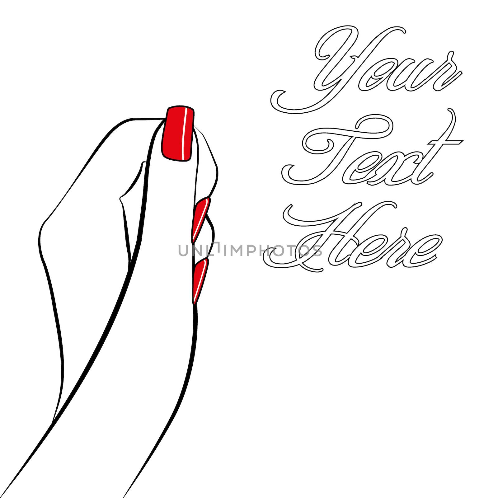 Illustration of Womans hand by DragonEyeMedia