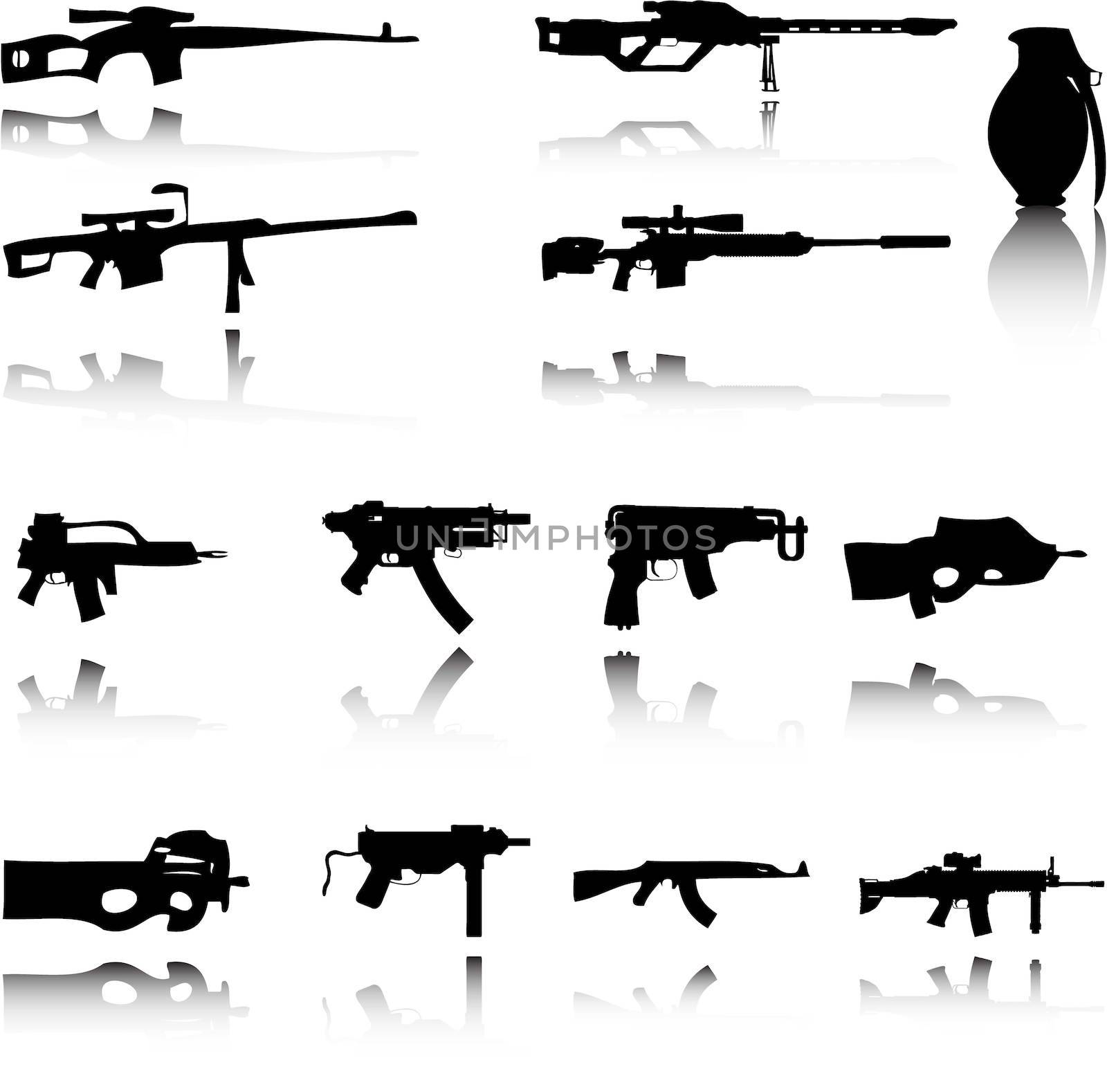 An Illustration of Set of Weapons by DragonEyeMedia