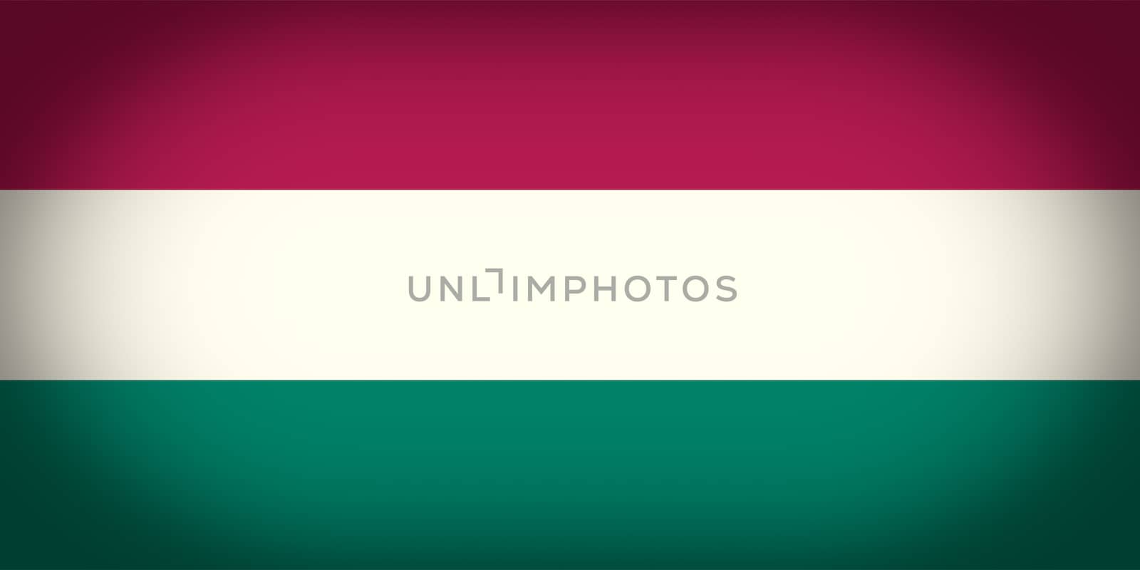 Vintage looking vignetted Hungarian flag of Hungary