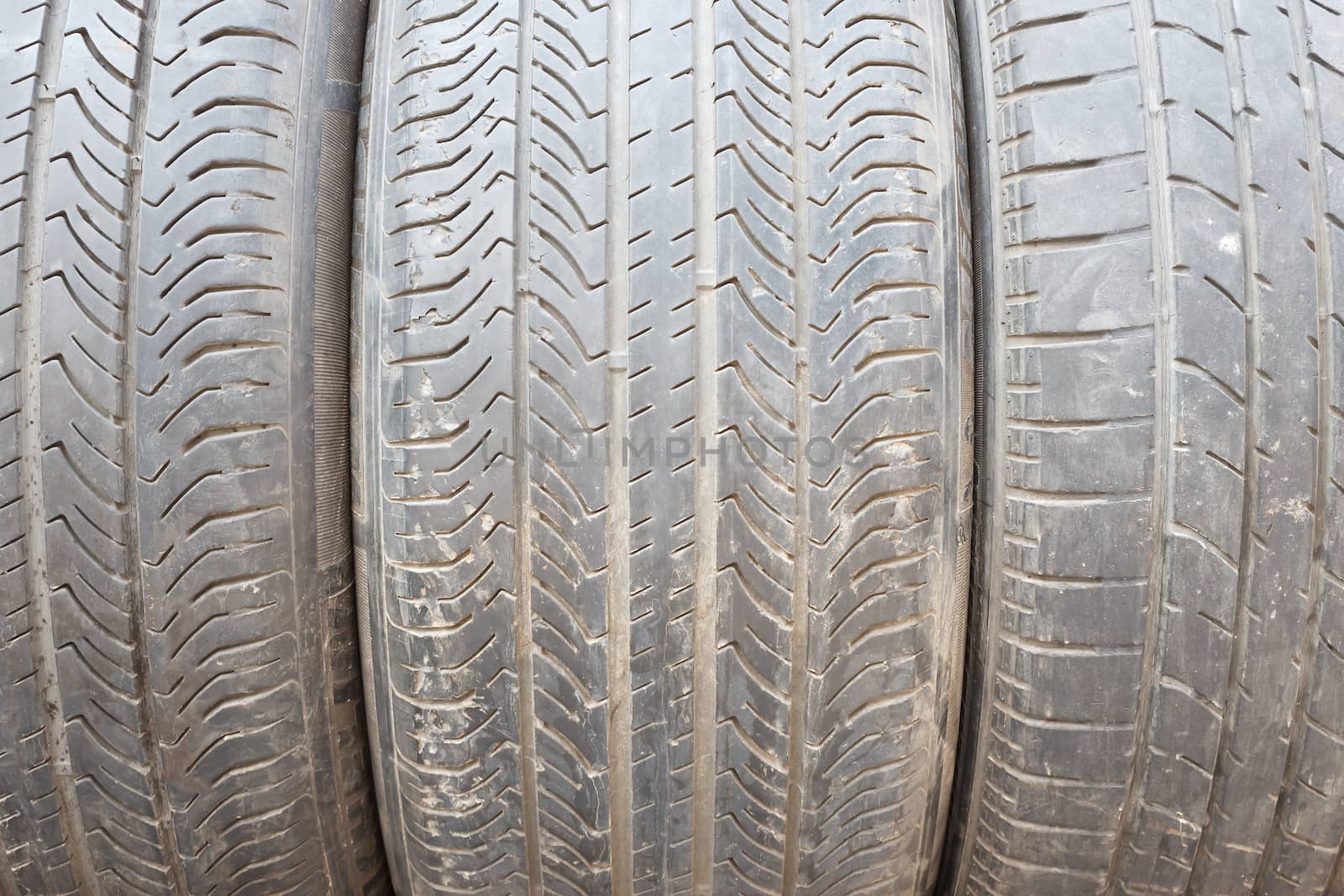 Texture of old three tire layer and old tire blackground