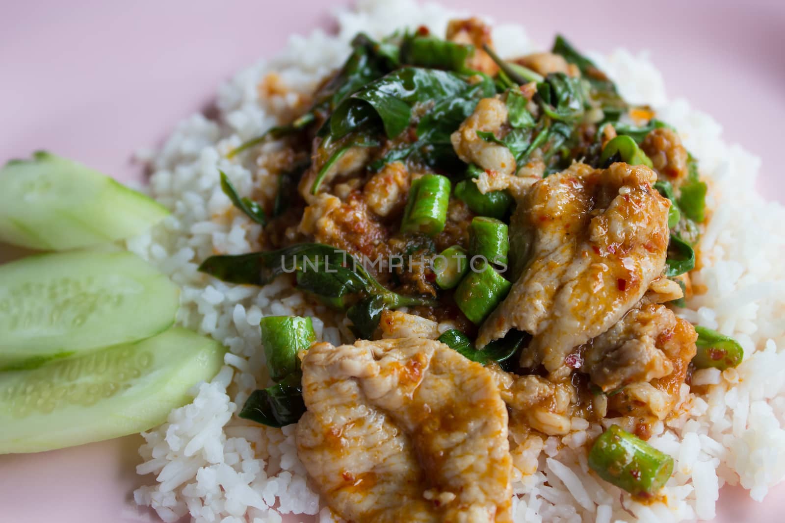 Stir fried pork and curry paste by vitawin